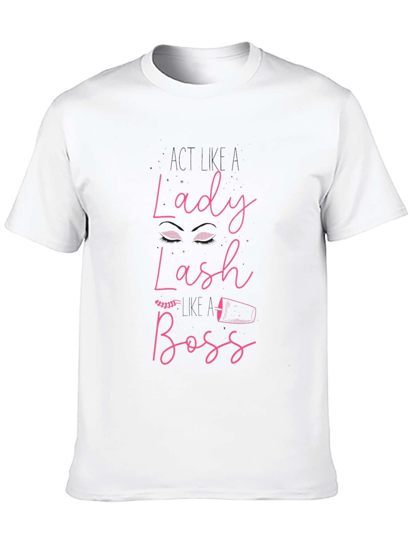 Lady Lash Boss Graphic T-Shirt - Trendy Eyelash Design