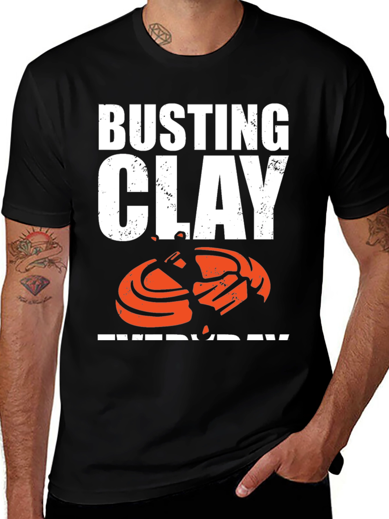 Busting Clay Everyday Graphic T-Shirt
