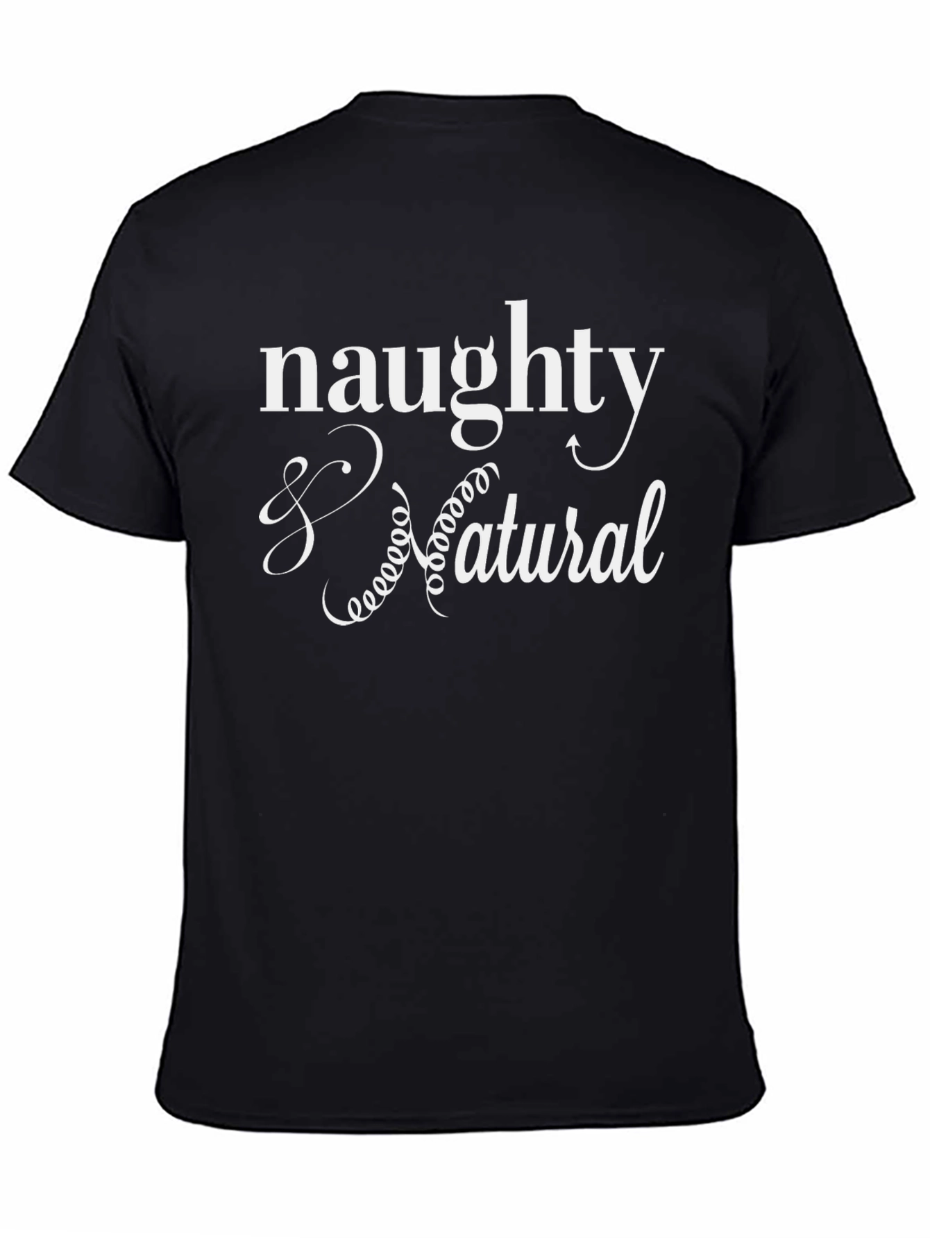 Naughty and Natural Graphic Tee - Black Casual Shirt