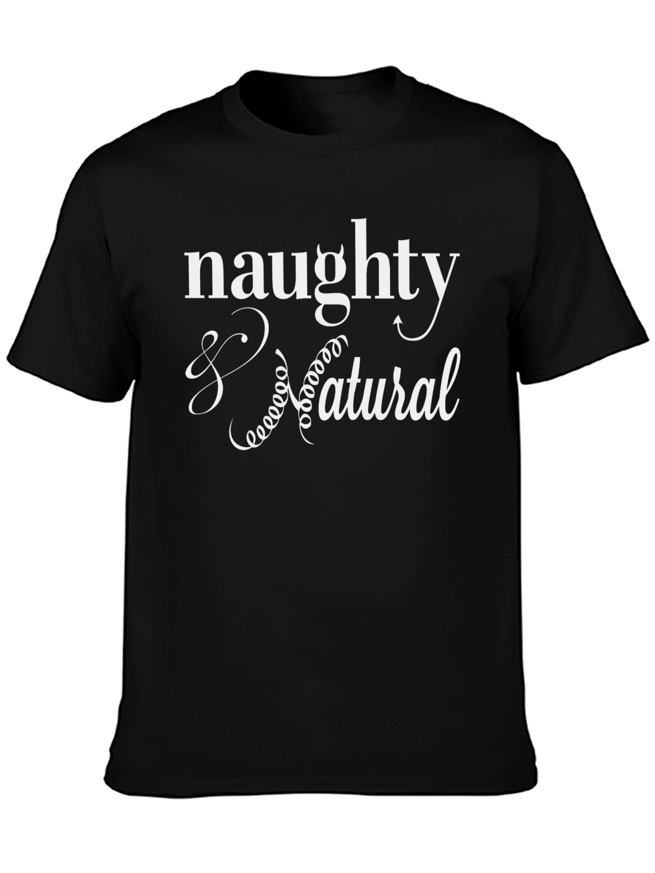Naughty and Natural Graphic Tee - Black Casual Shirt