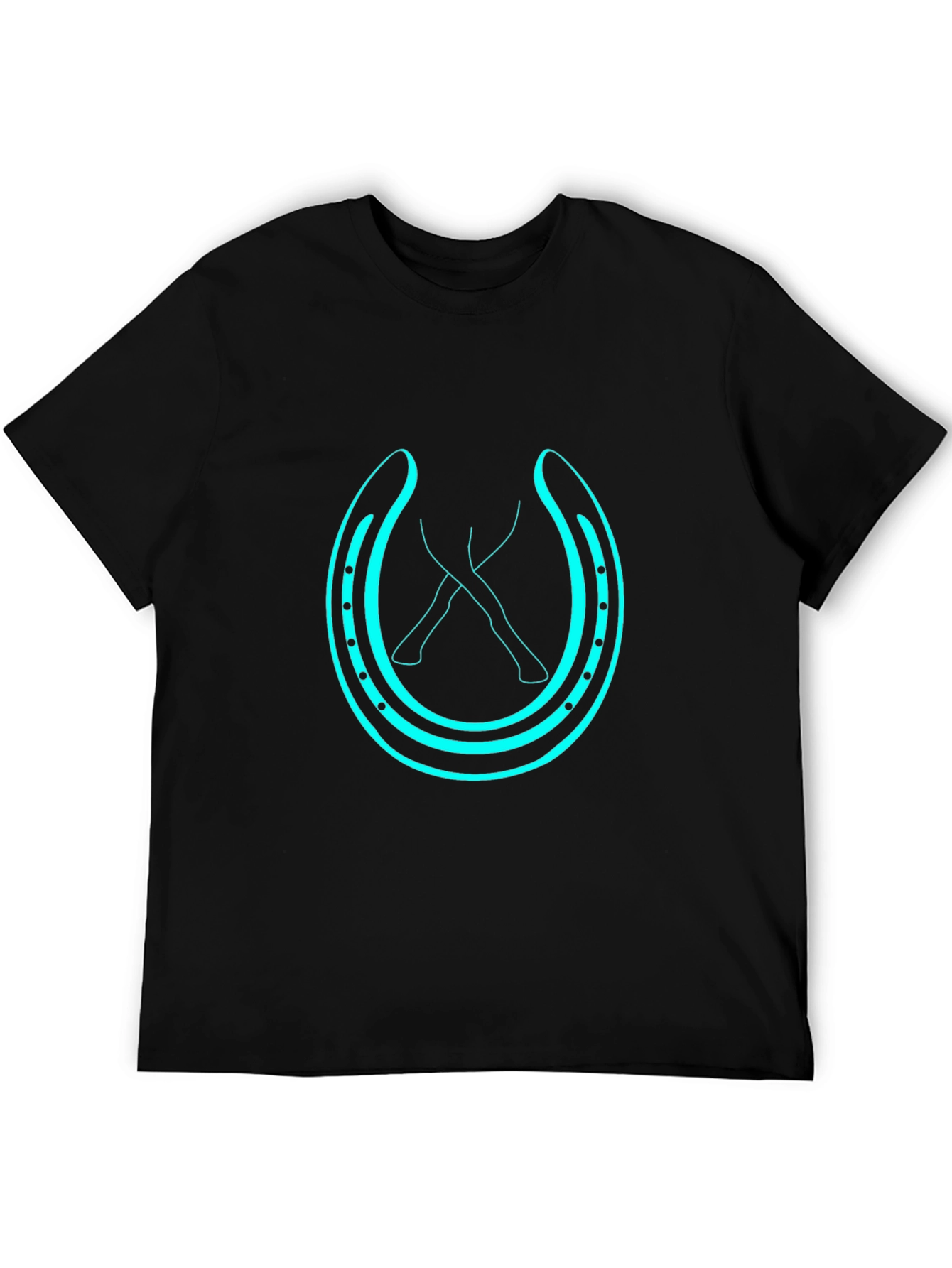 Lucky Horseshoe Graphic Tee - Black