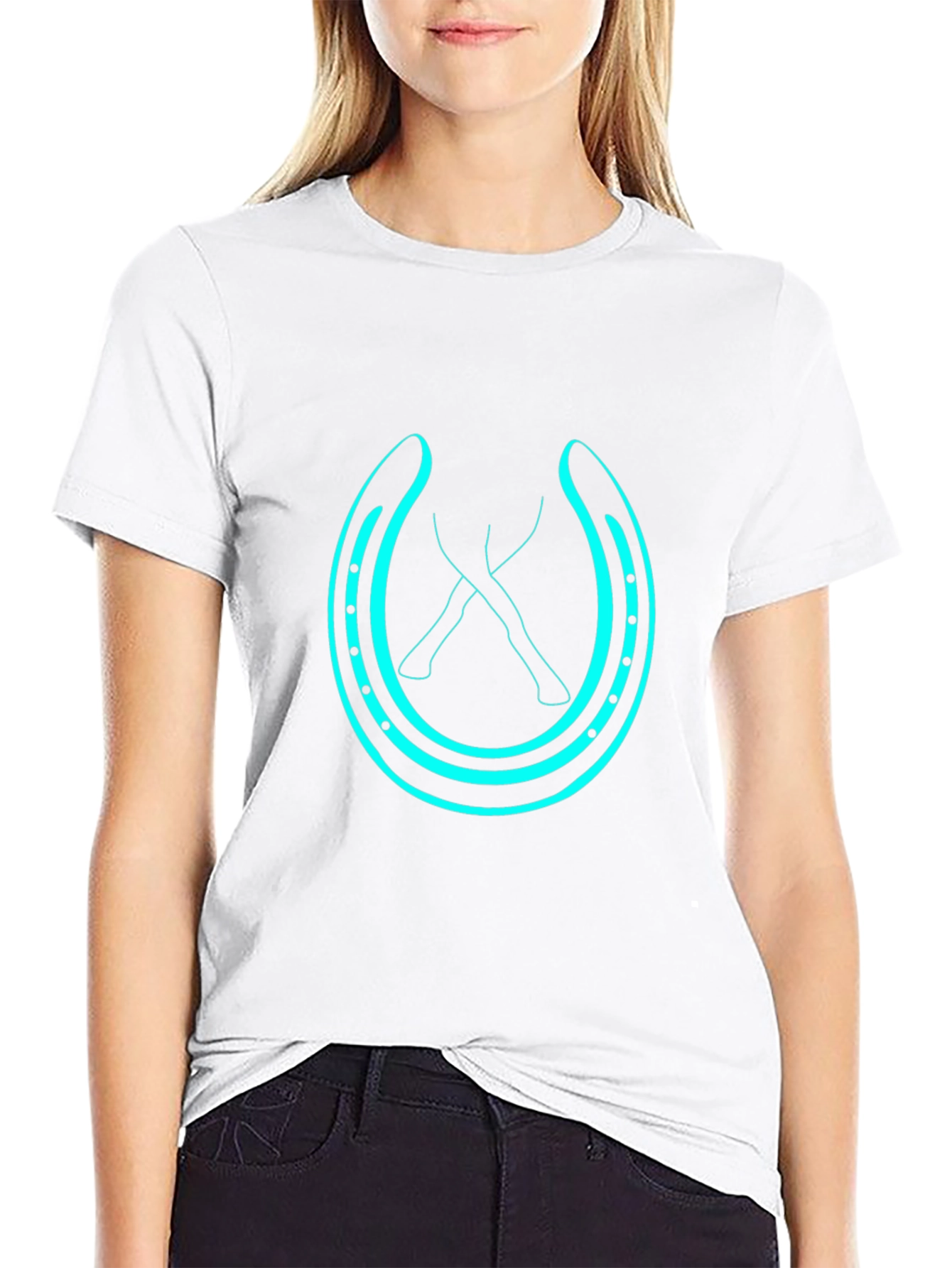 Lucky Horseshoe Graphic Tee - Black