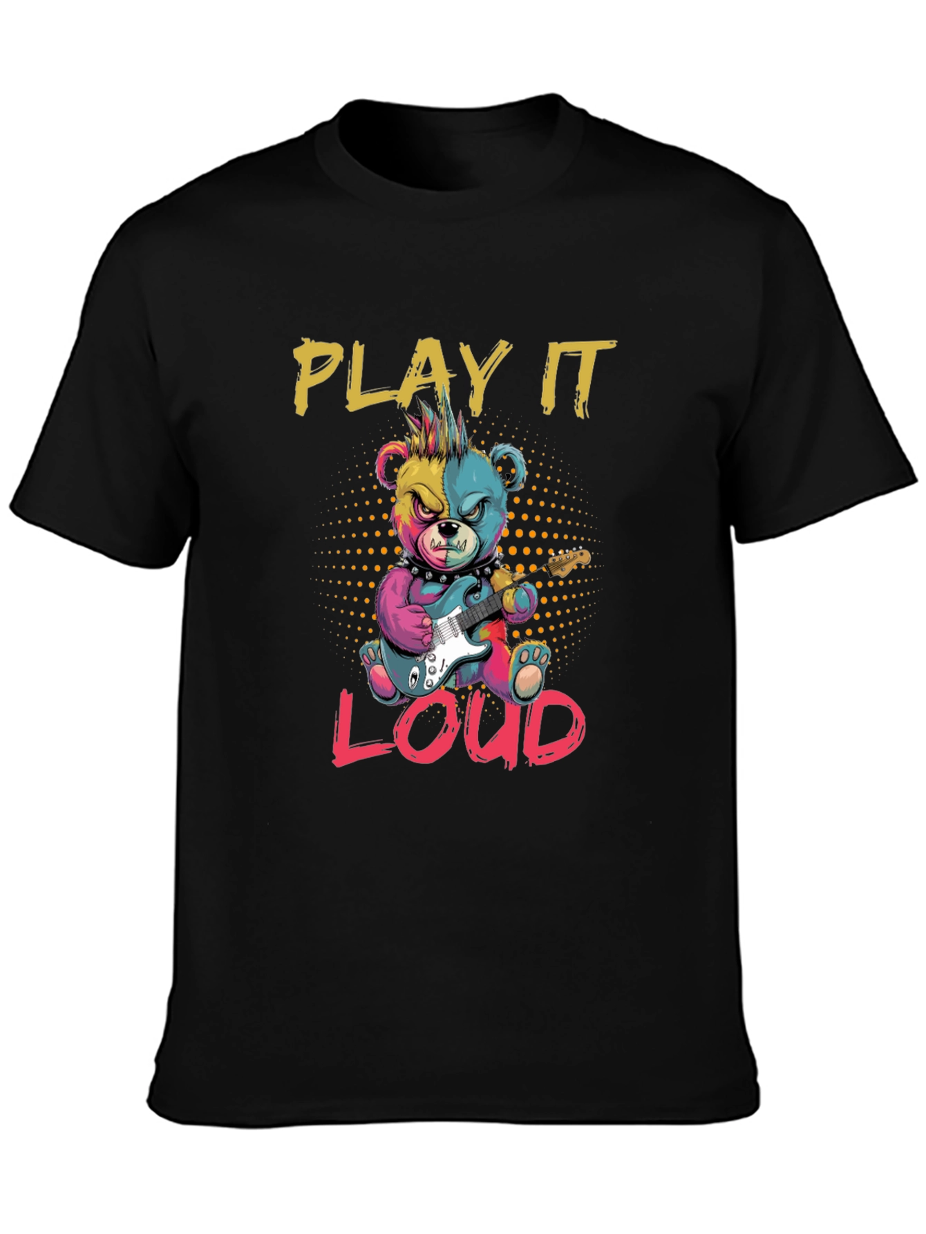 Play It Loud Bear Graphic T-Shirt