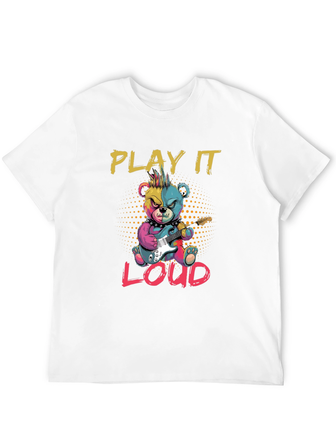 Play It Loud Bear Graphic T-Shirt