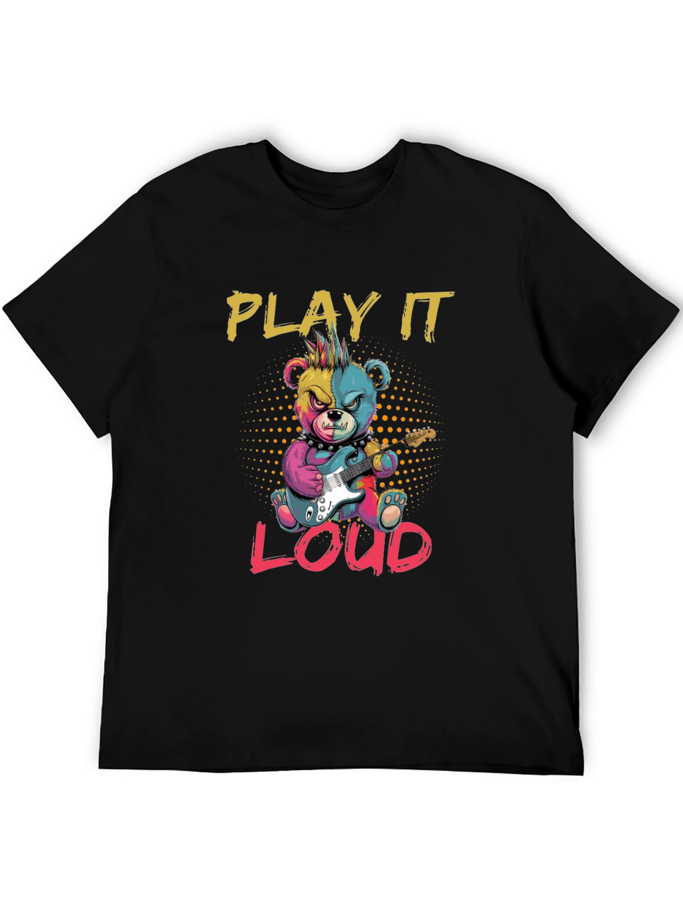 Play It Loud Bear Graphic T-Shirt
