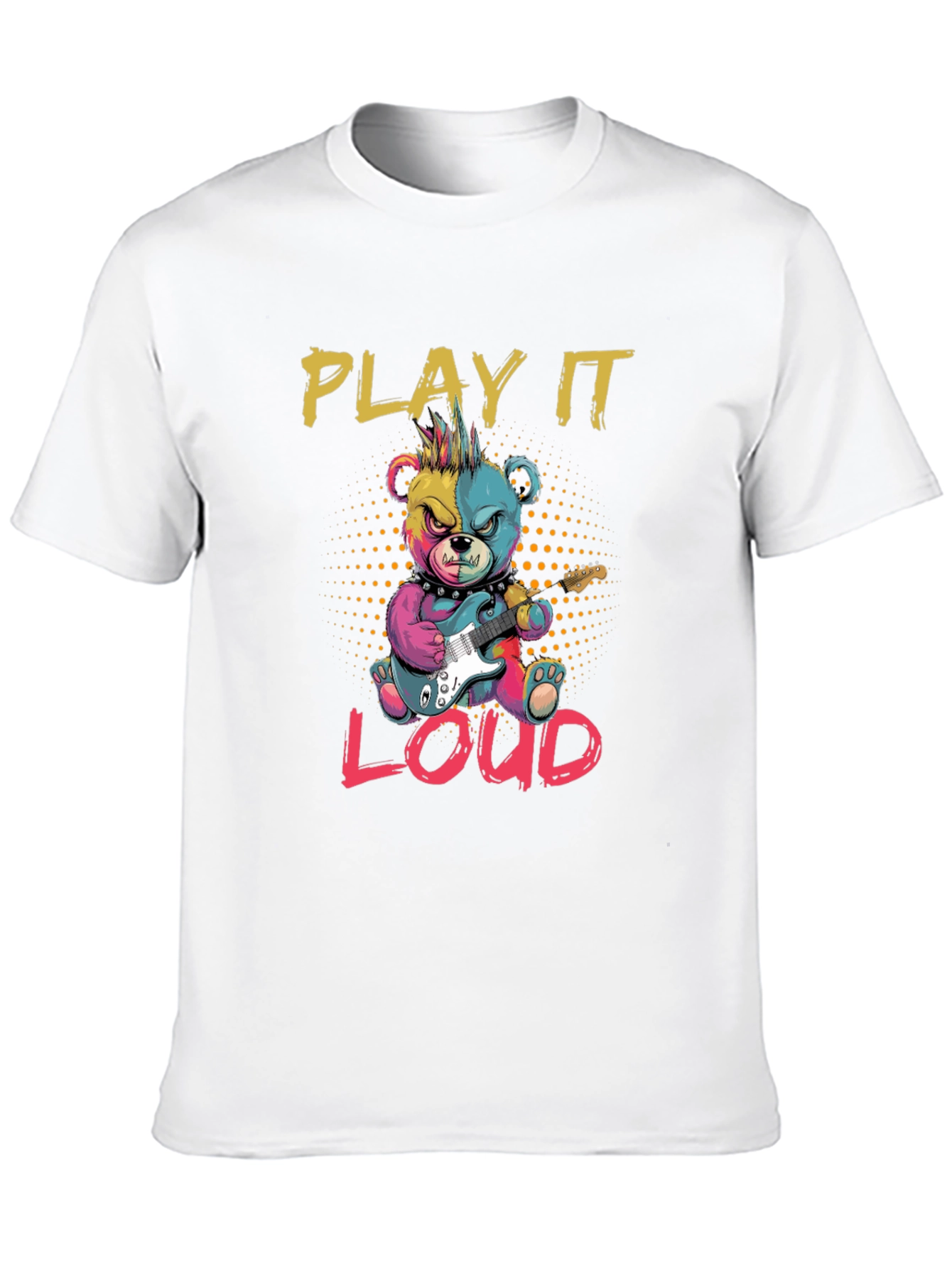 Play It Loud Bear Graphic T-Shirt