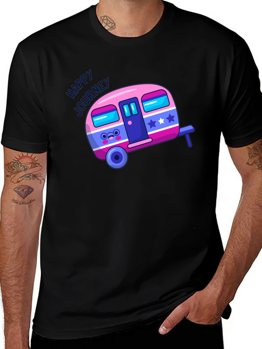 Happy Journey T-Shirt - Cute Campervan Graphic Tee