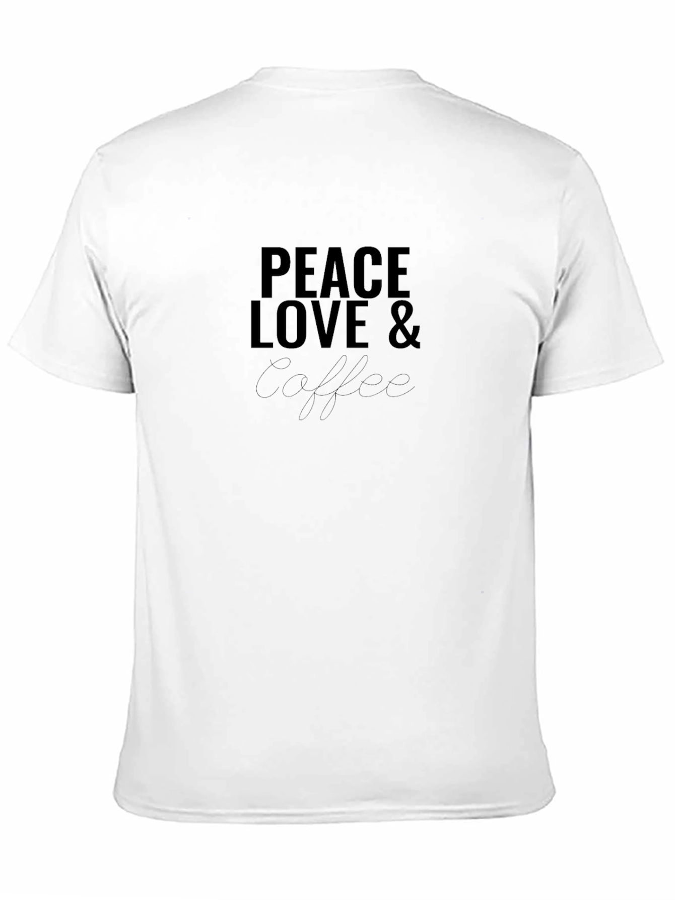 Peace Love & Coffee Black T-Shirt