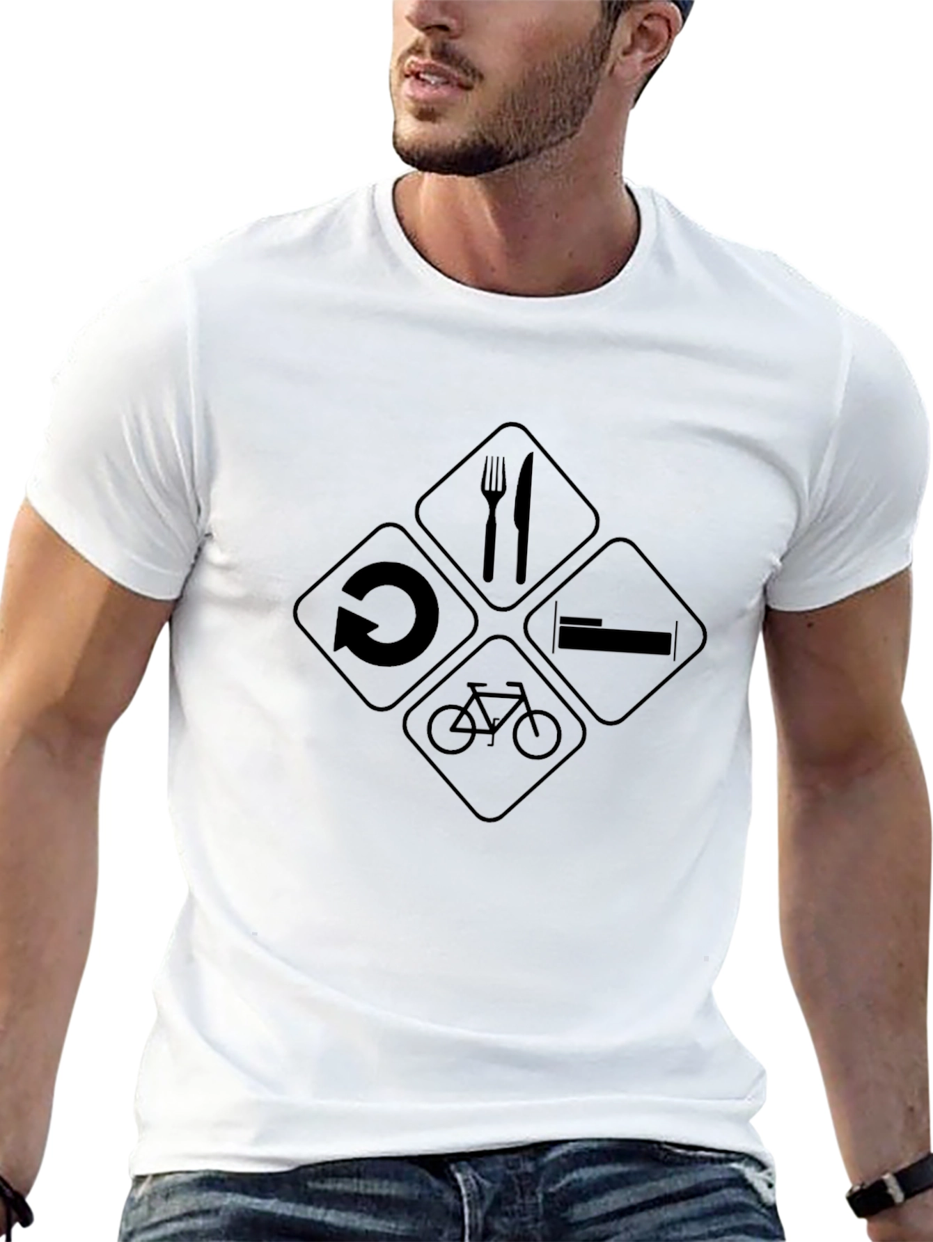 Eat Sleep Cycle Repeat Graphic T-Shirt