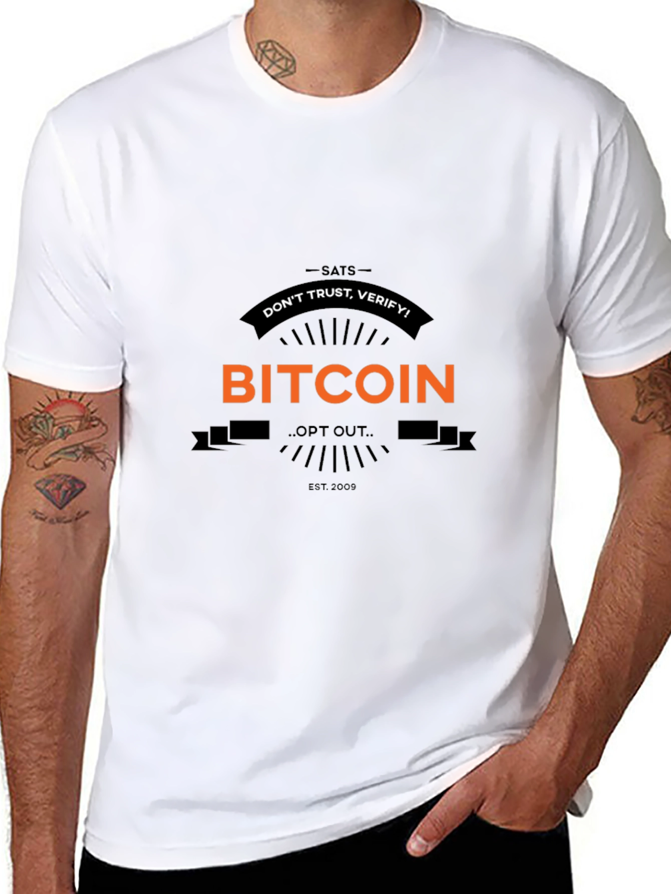 Bitcoin SATS Dont Trust Verify Black T-Shirt