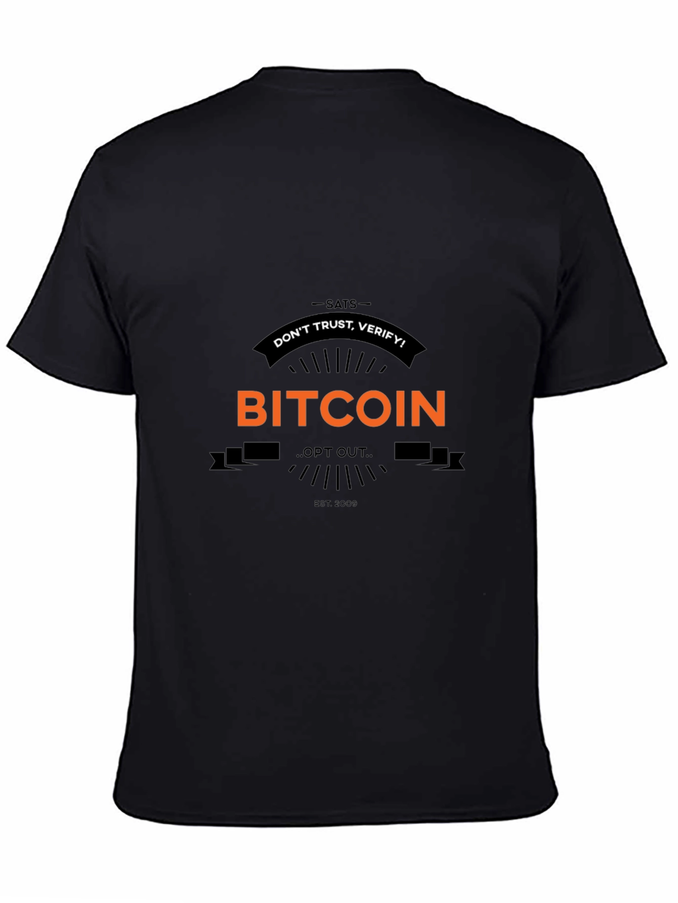 Bitcoin SATS Dont Trust Verify Black T-Shirt