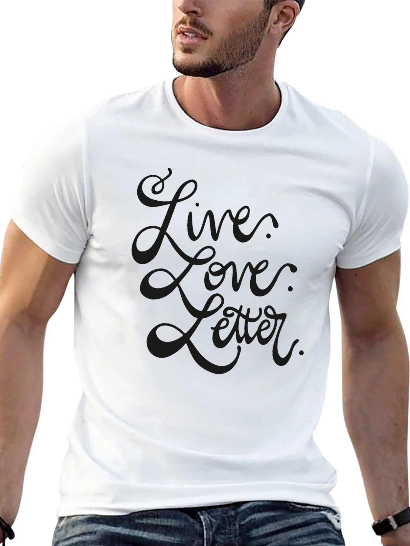 Mens Black Live Love Later Graphic Tee