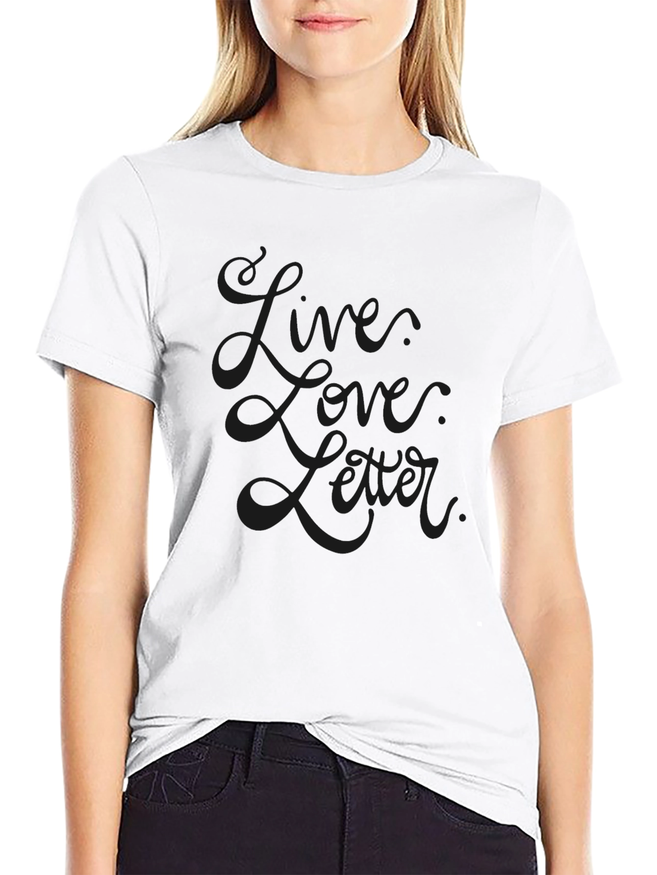 Mens Black Live Love Later Graphic Tee