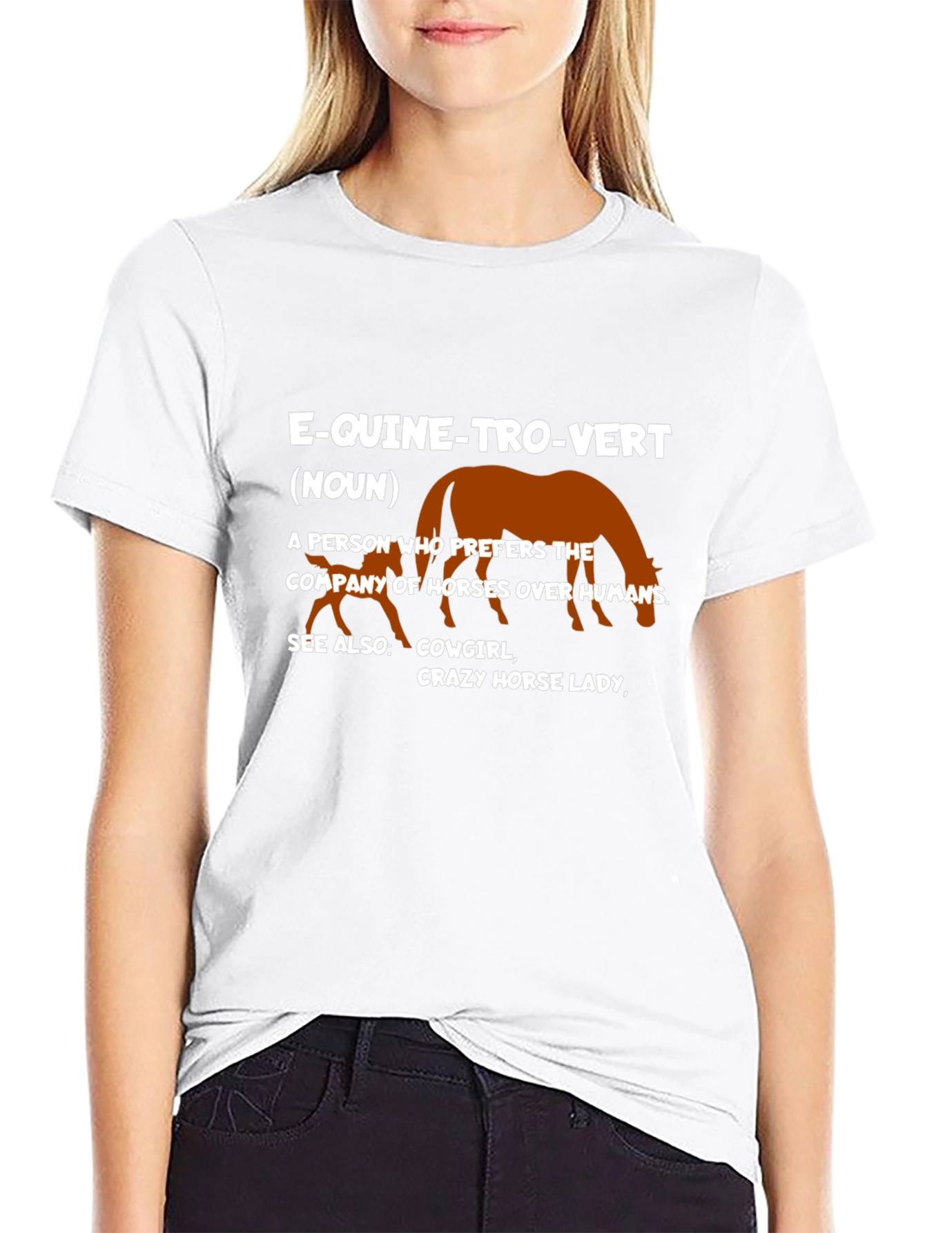 Equine-tro-vert T-Shirt: Horse Lovers Definition Tee