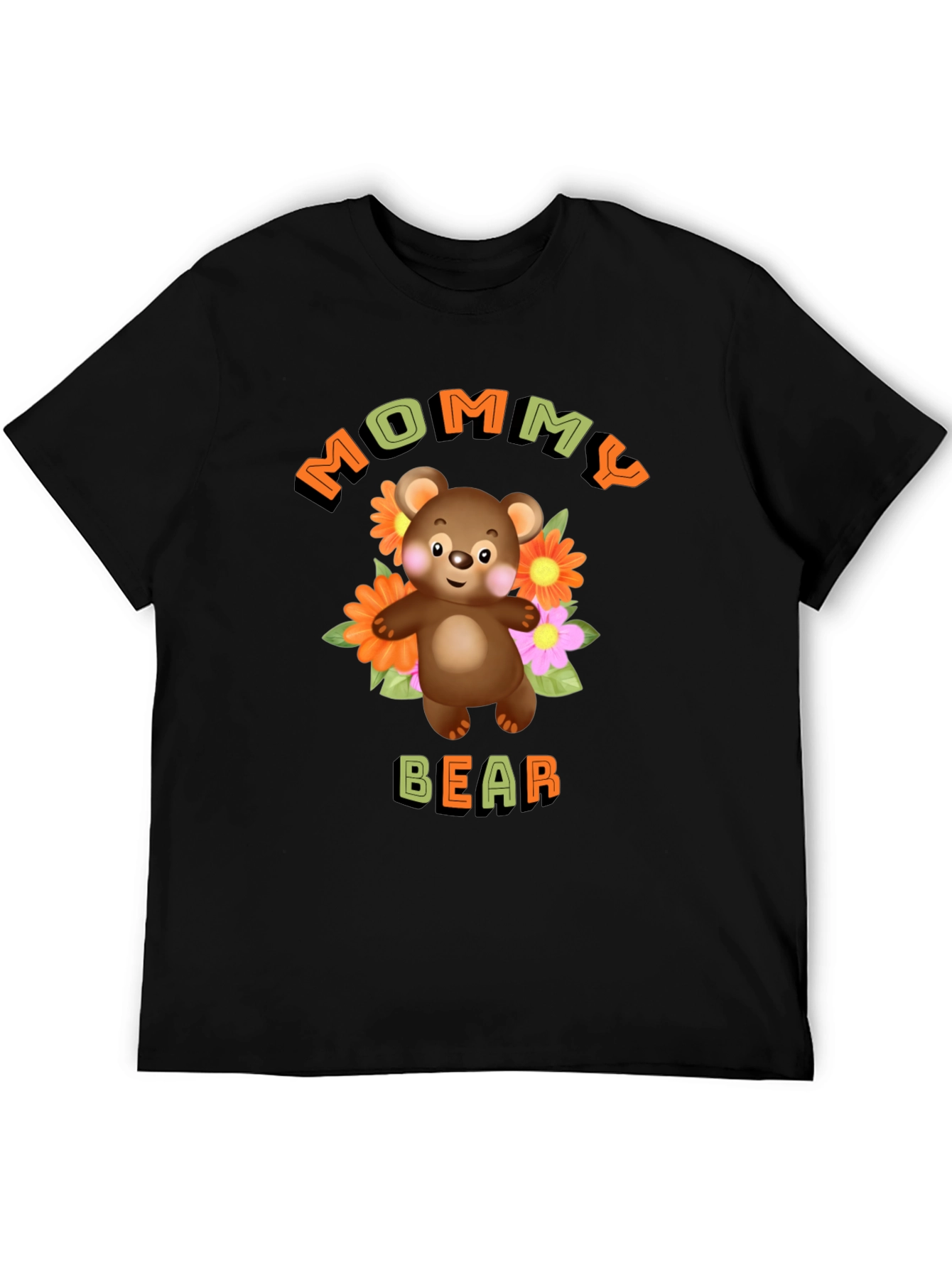 Mommy Bear T-Shirt Cute Cartoon Graphic Tee