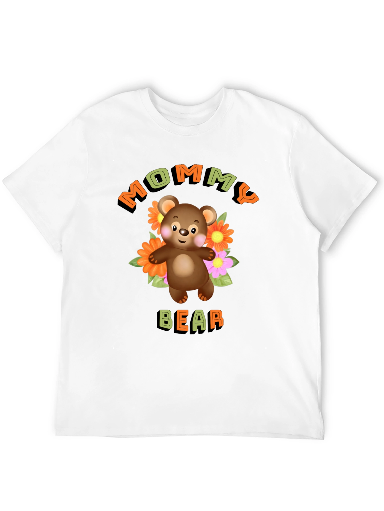 Mommy Bear T-Shirt Cute Cartoon Graphic Tee