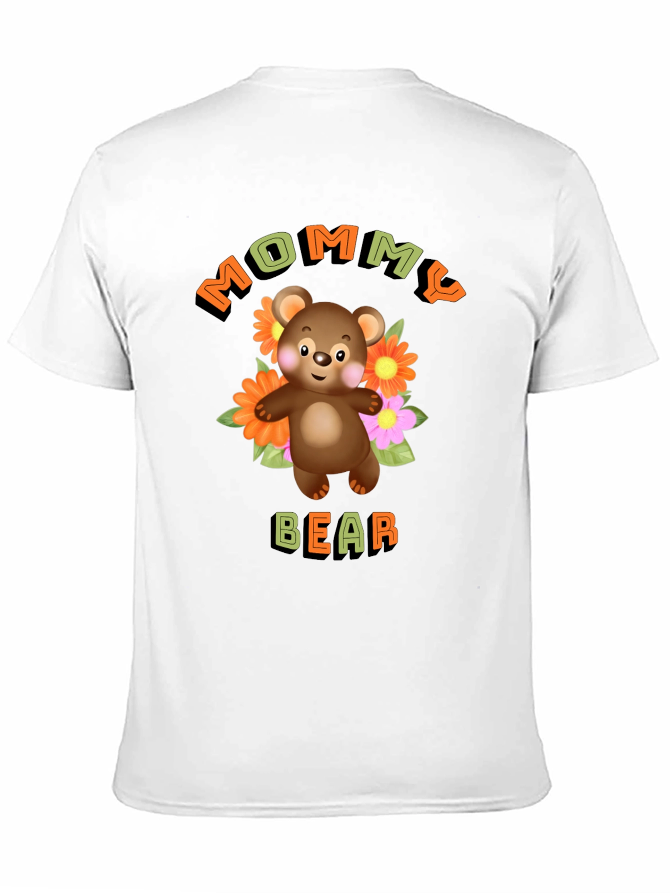 Mommy Bear T-Shirt Cute Cartoon Graphic Tee