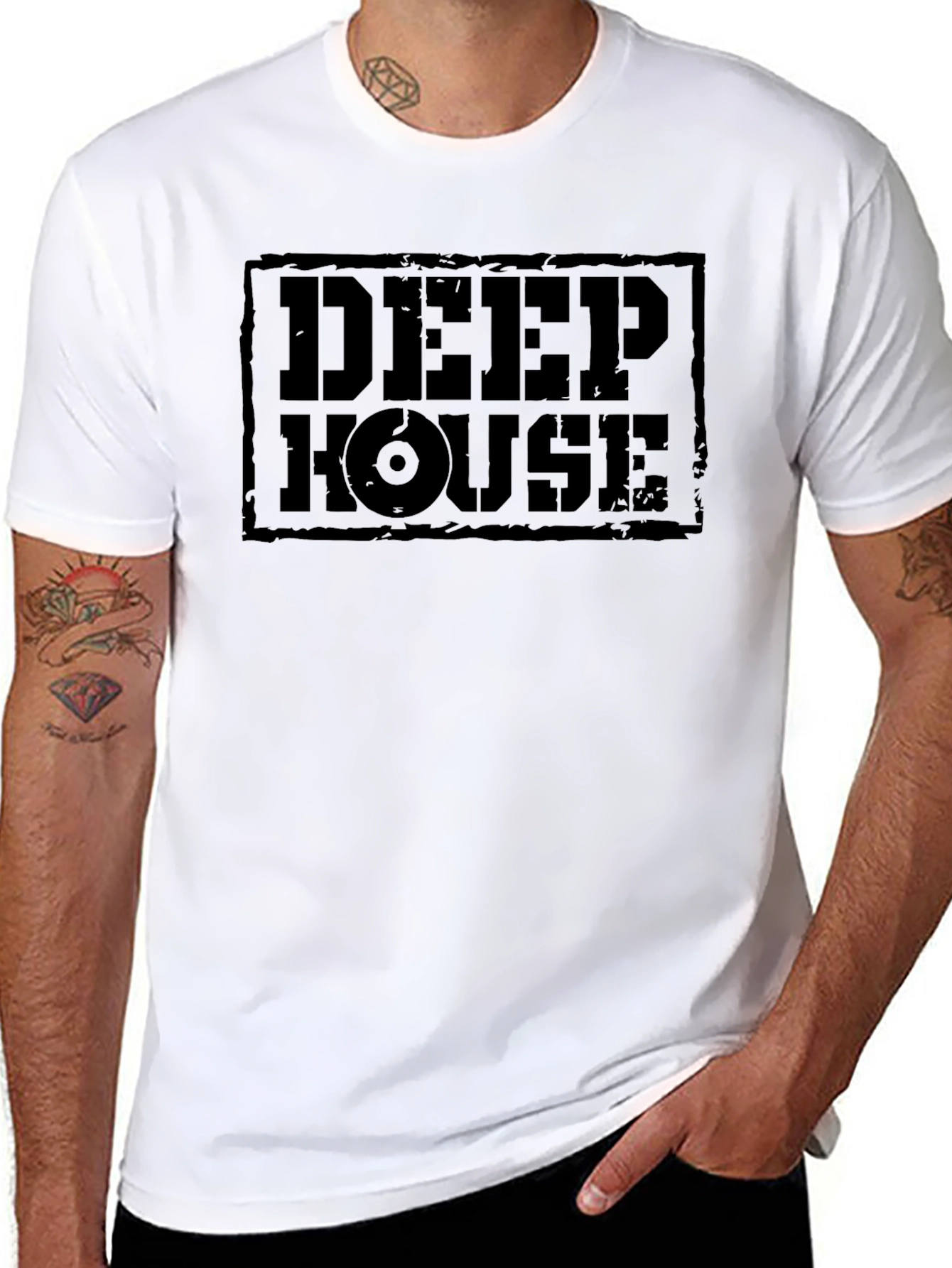 Deep House Music T-Shirt - Black Graphic Tee