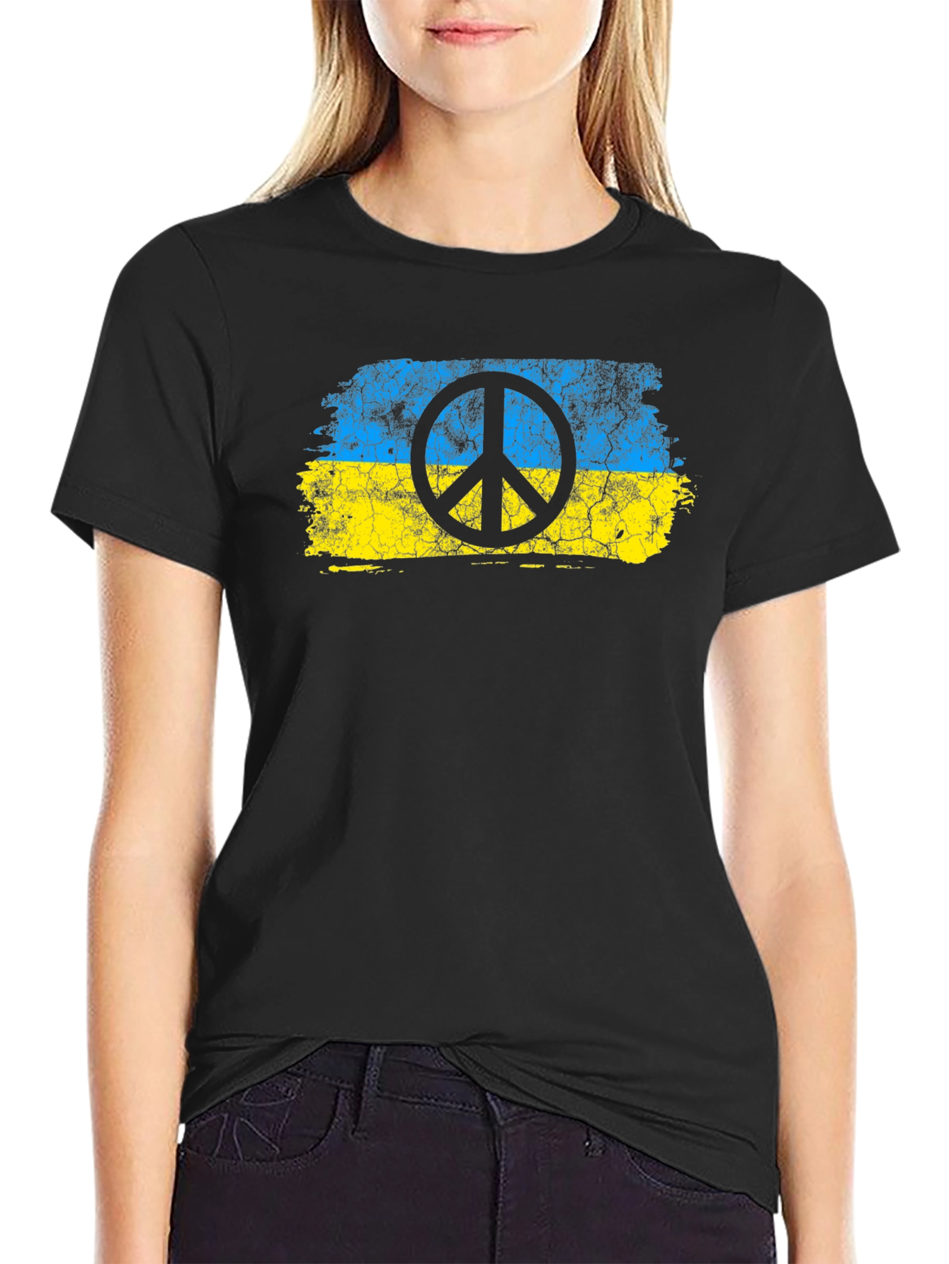 Ukraine Peace Sign Graphic Tee