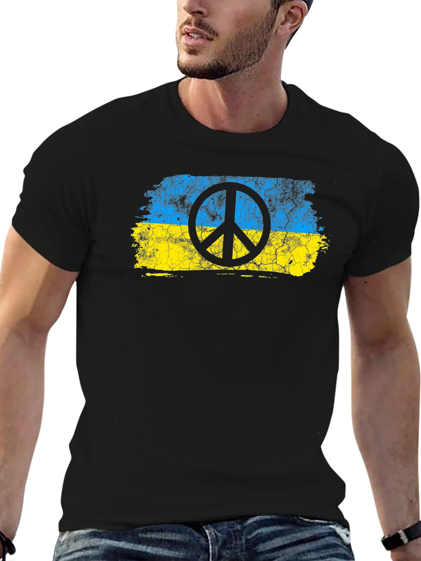Ukraine Peace Sign Graphic Tee