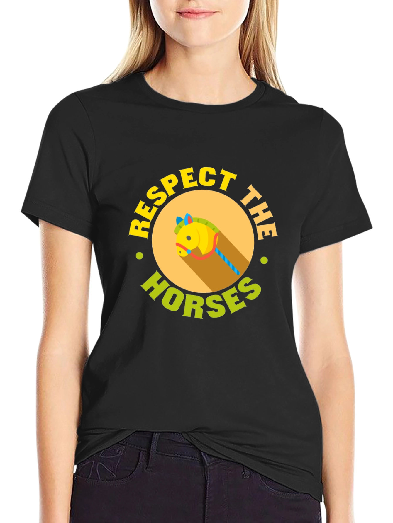 Respect The Horses Black T-Shirt