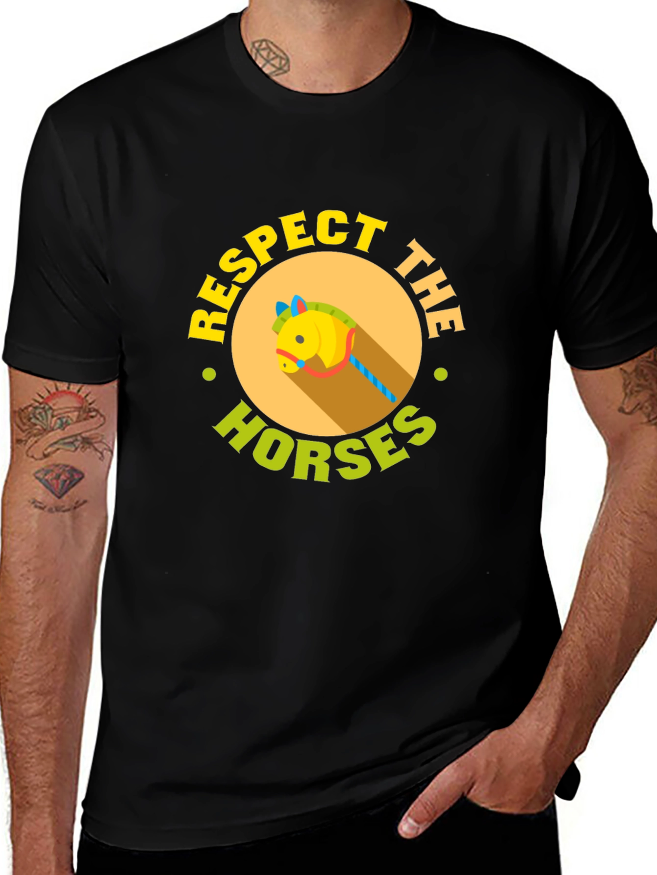 Respect The Horses Black T-Shirt