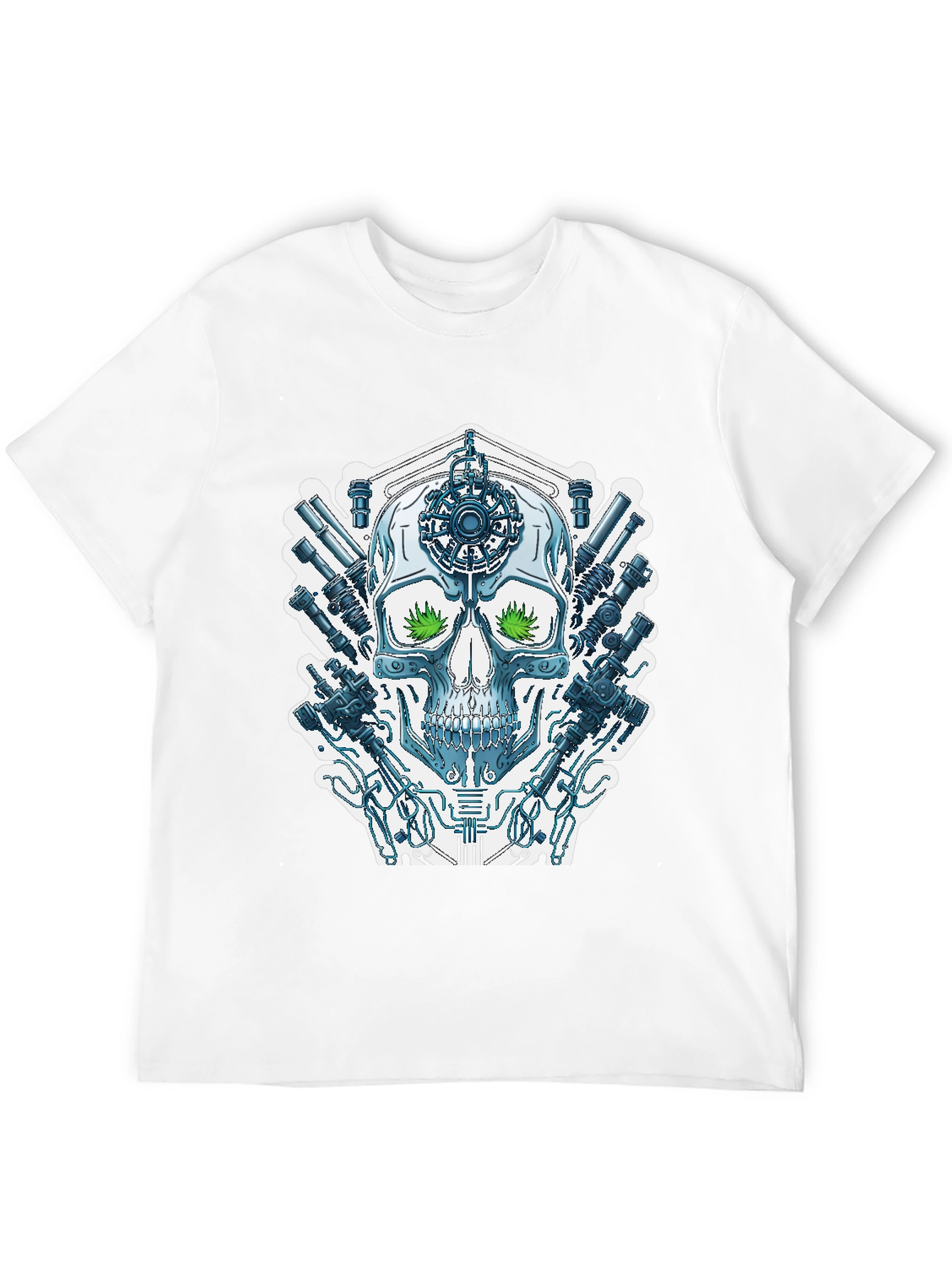 Cyberpunk Skull T-Shirt - Sci-Fi Streetwear