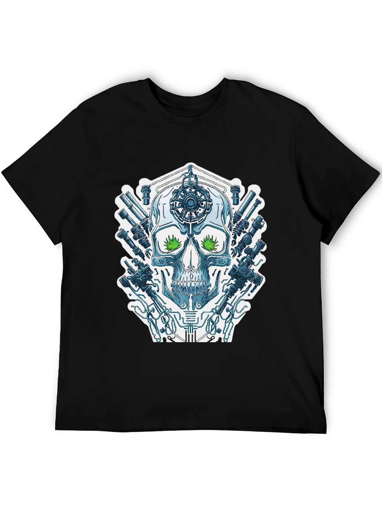 Cyberpunk Skull T-Shirt - Sci-Fi Streetwear