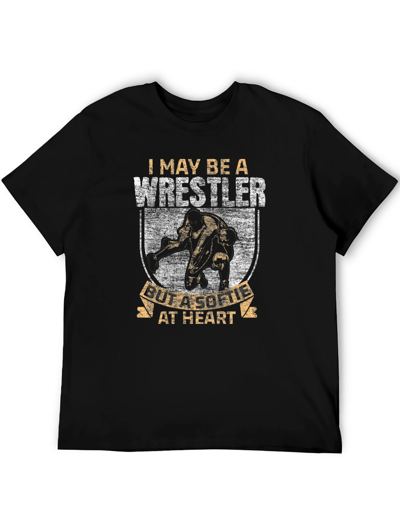 Wrestler Softie T-Shirt - Black Graphic Tee