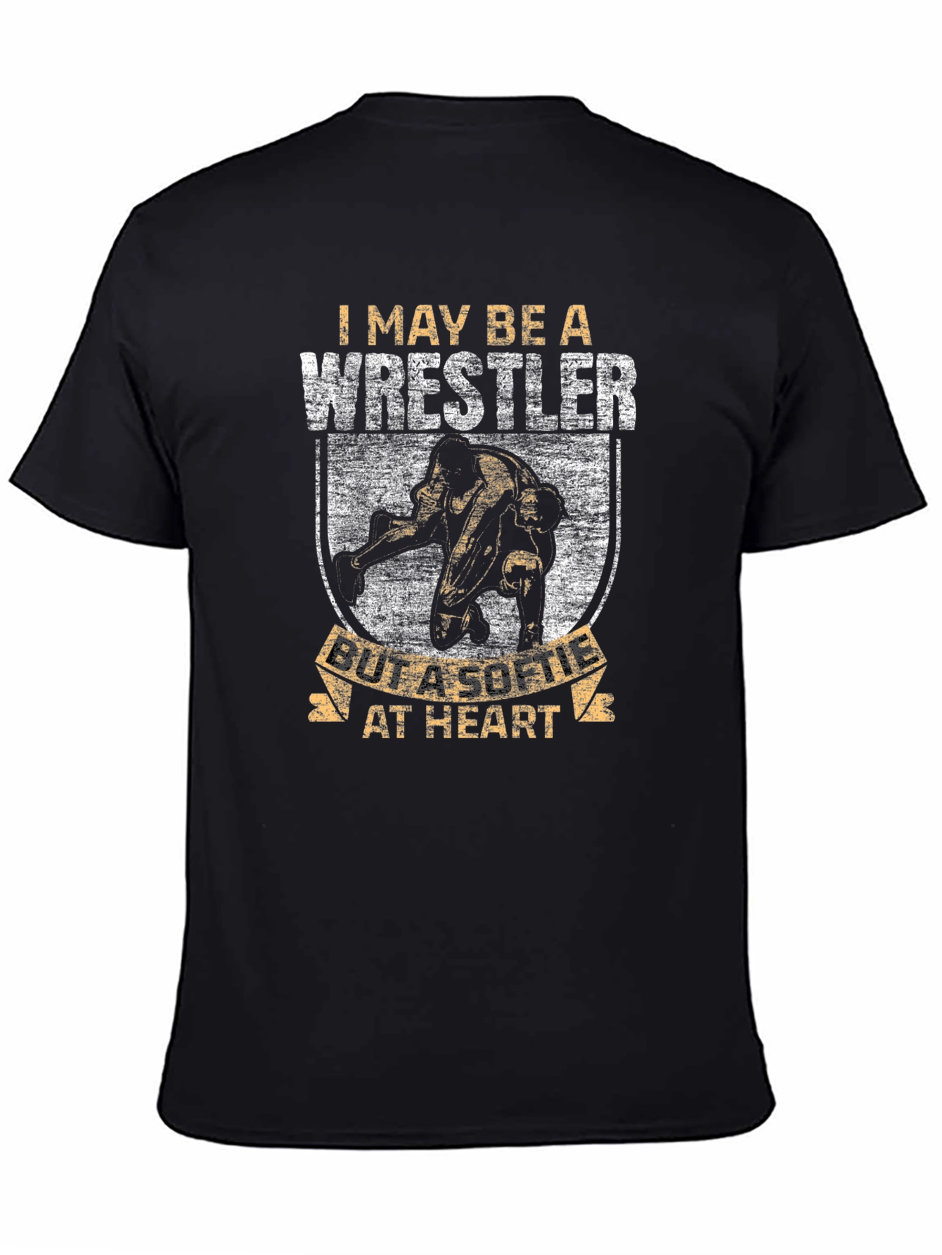 Wrestler Softie T-Shirt - Black Graphic Tee