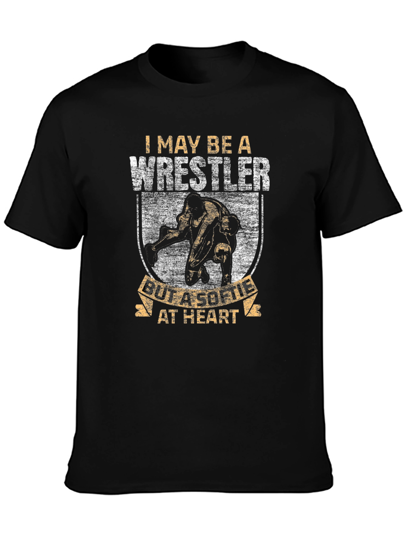 Wrestler Softie T-Shirt - Black Graphic Tee