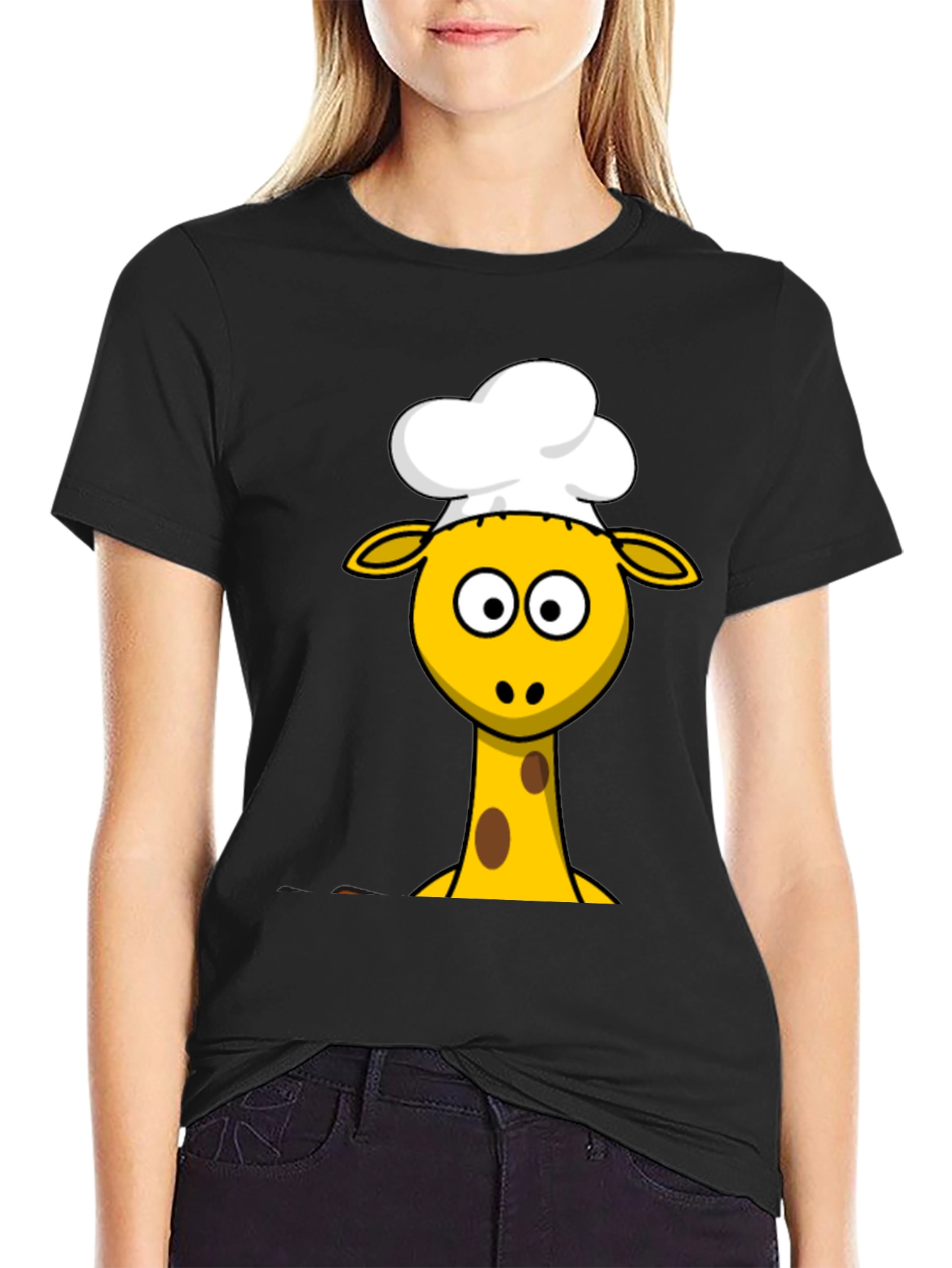 Chef Giraffe T-Shirt - Cartoon Animal Tee