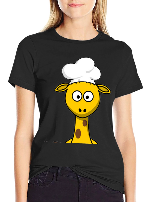 Chef Giraffe T-Shirt - Cartoon Animal Tee
