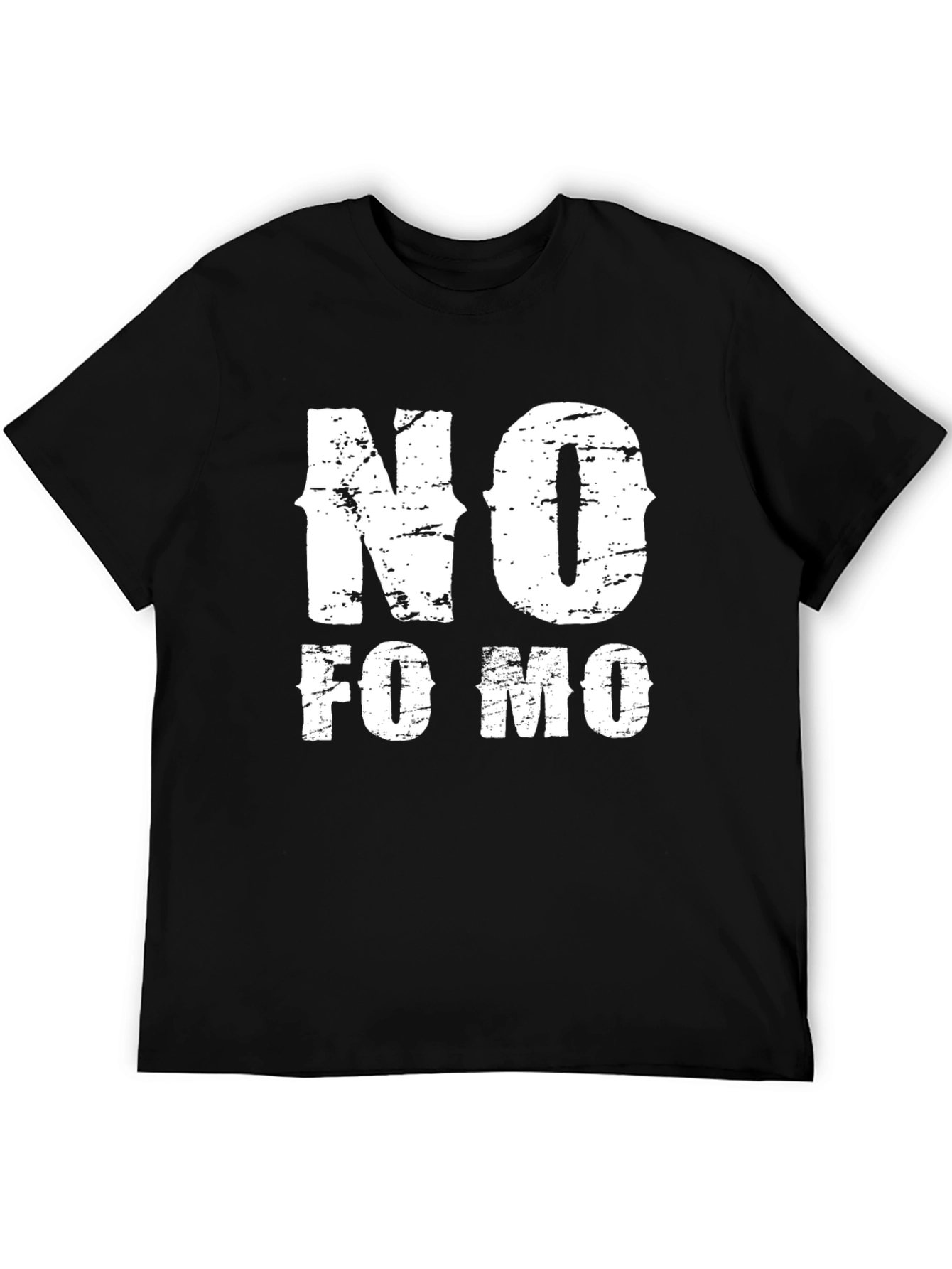 No FOMO Graphic Print Black T-Shirt