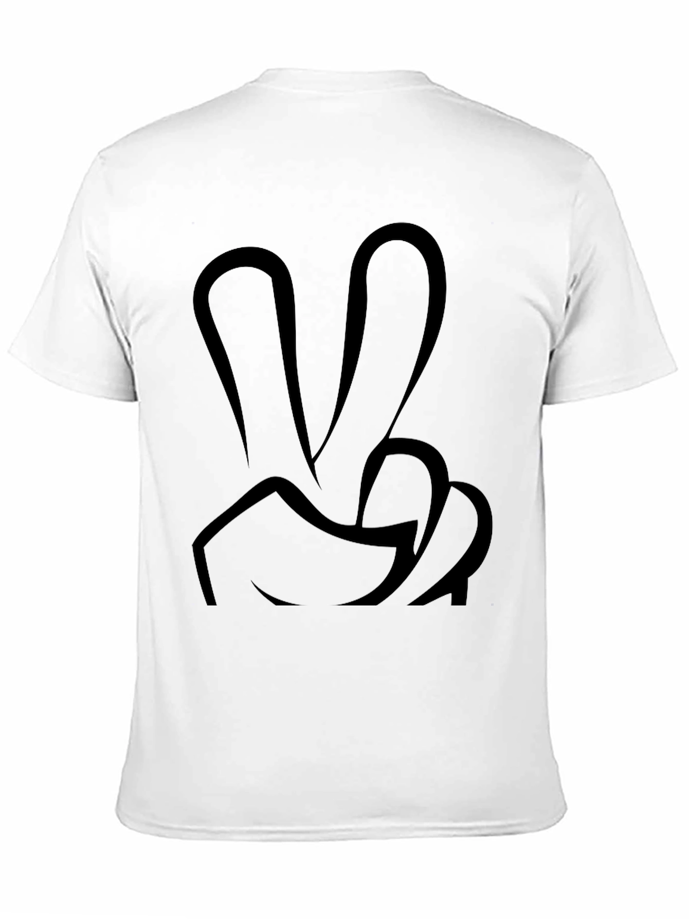 Peace Sign Graphic Black T-Shirt