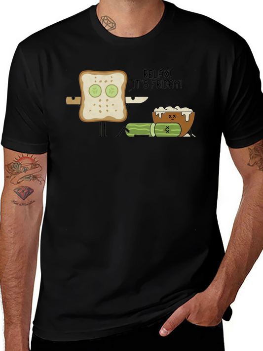 Relax! Its Friday Graphic Tee - Black