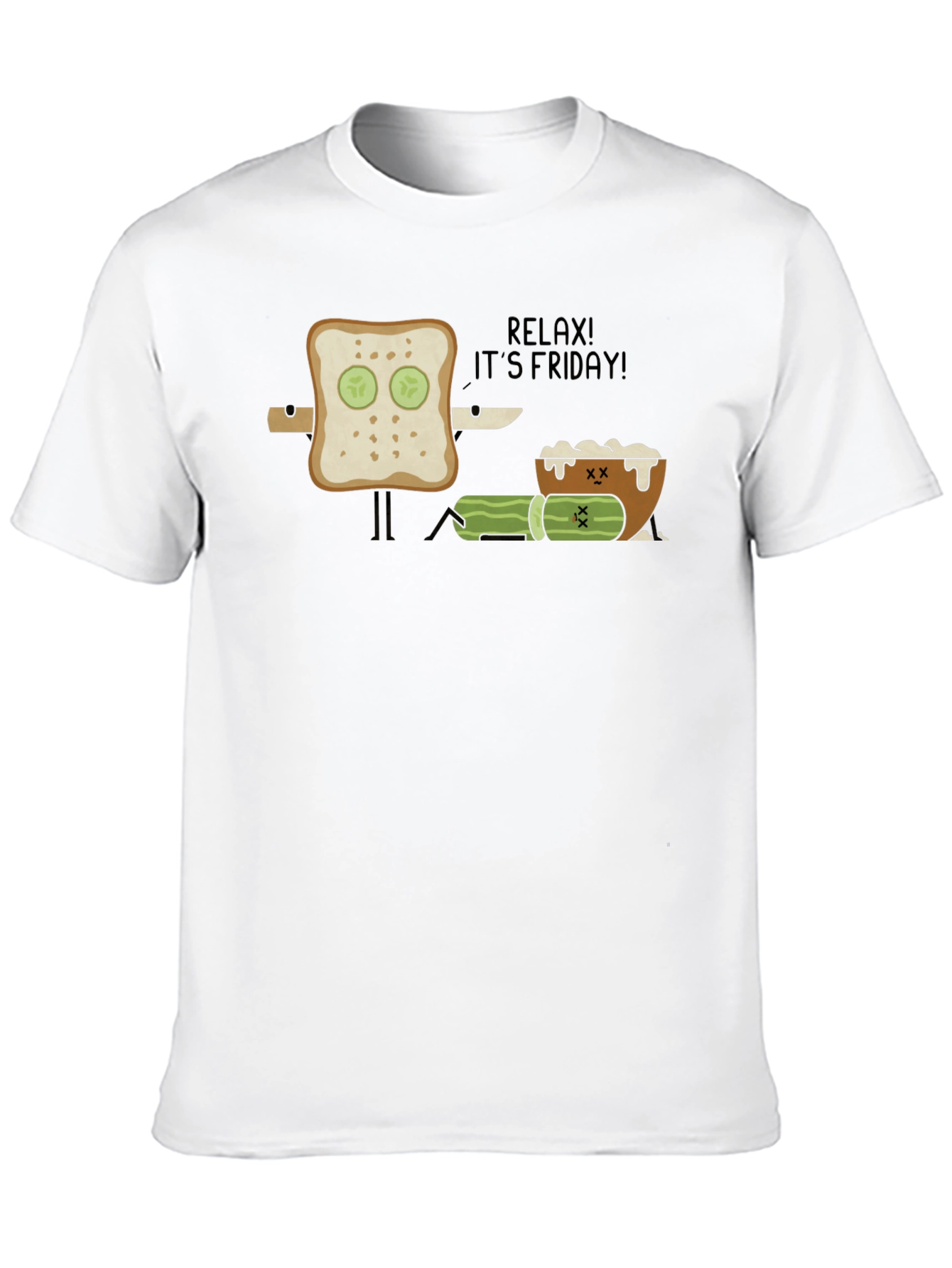 Relax! Its Friday Graphic Tee - Black