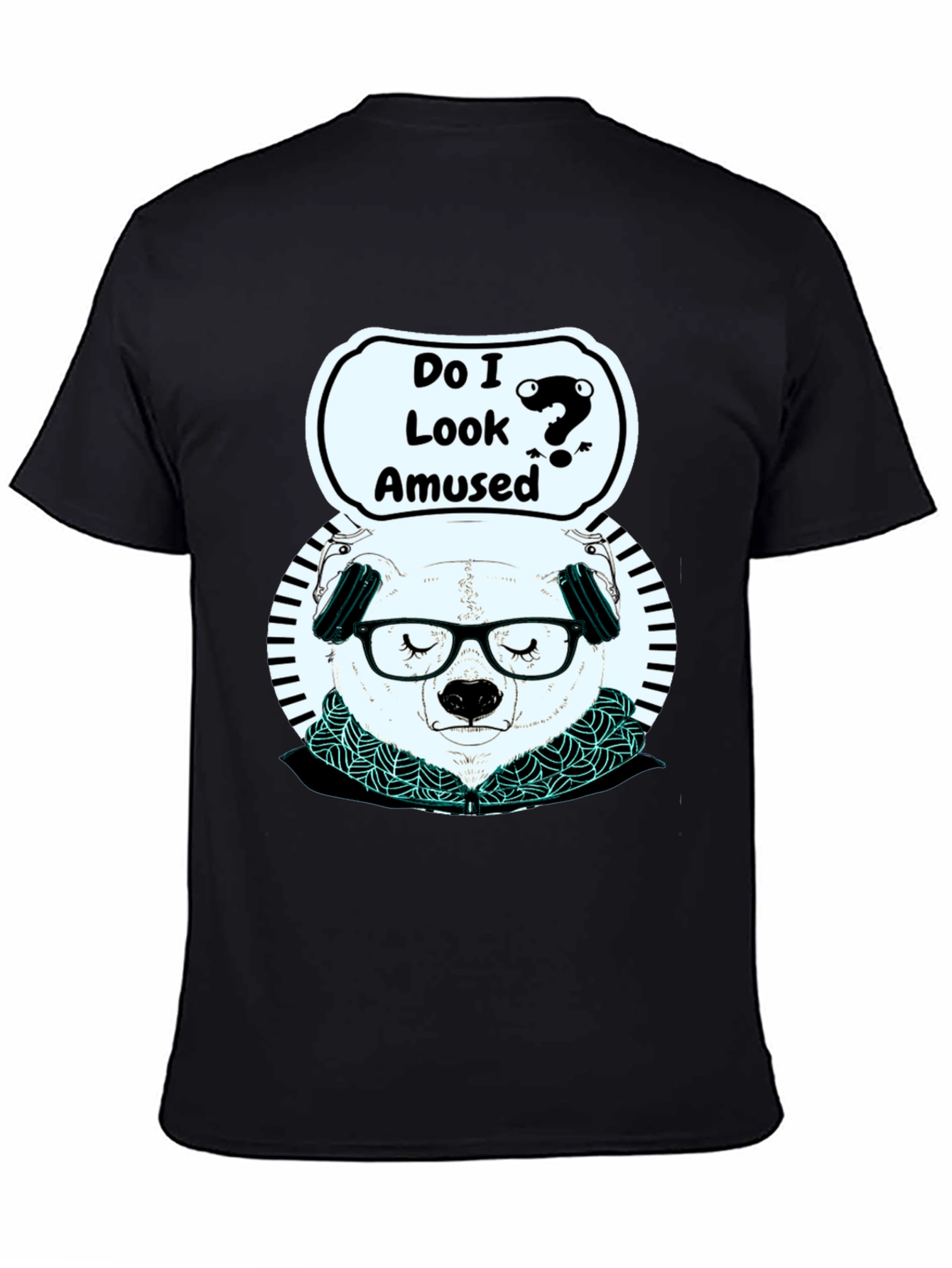 Amused Panda Graphic T-Shirt