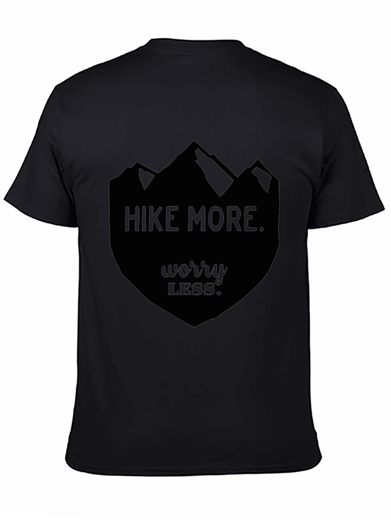 Hike More Worry Less Black Graphic Tee