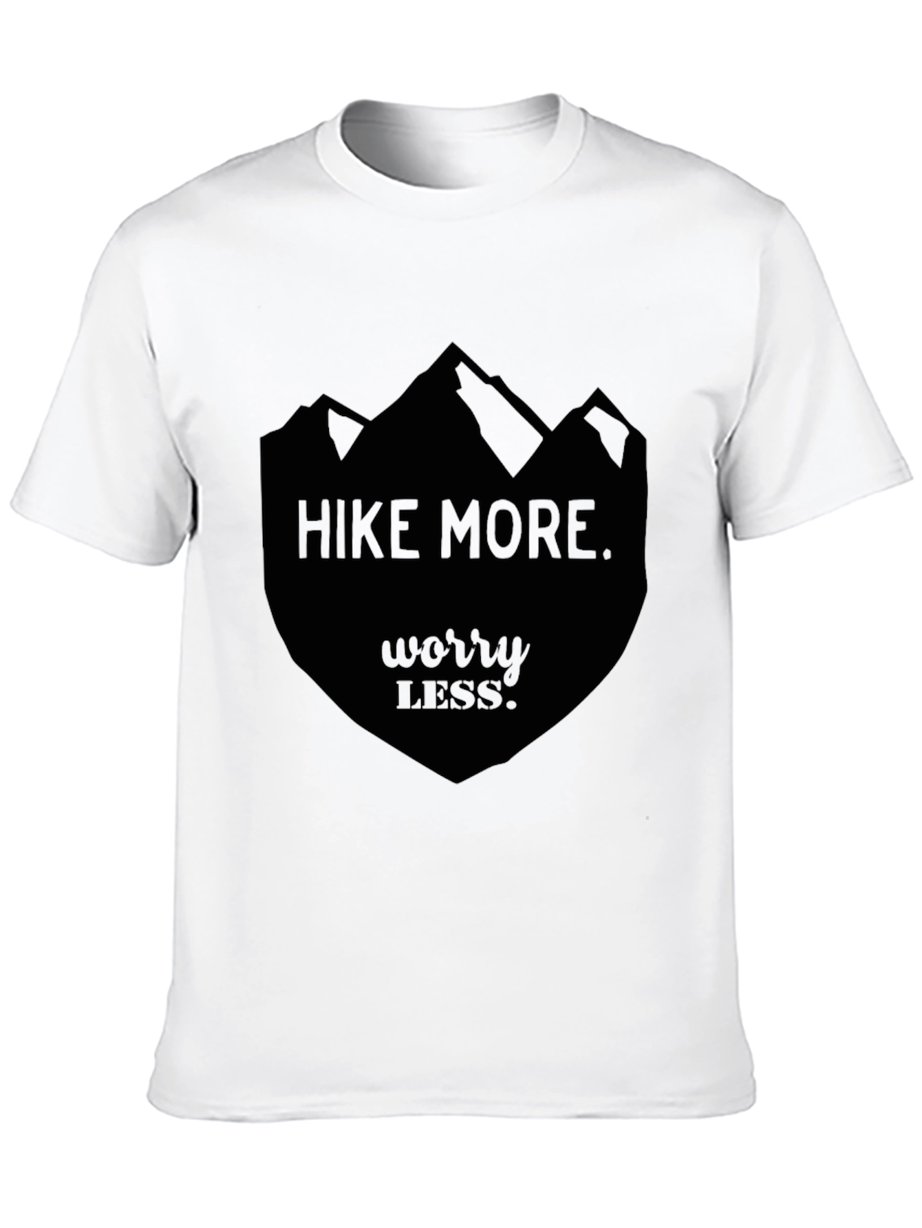 Hike More Worry Less Black Graphic Tee
