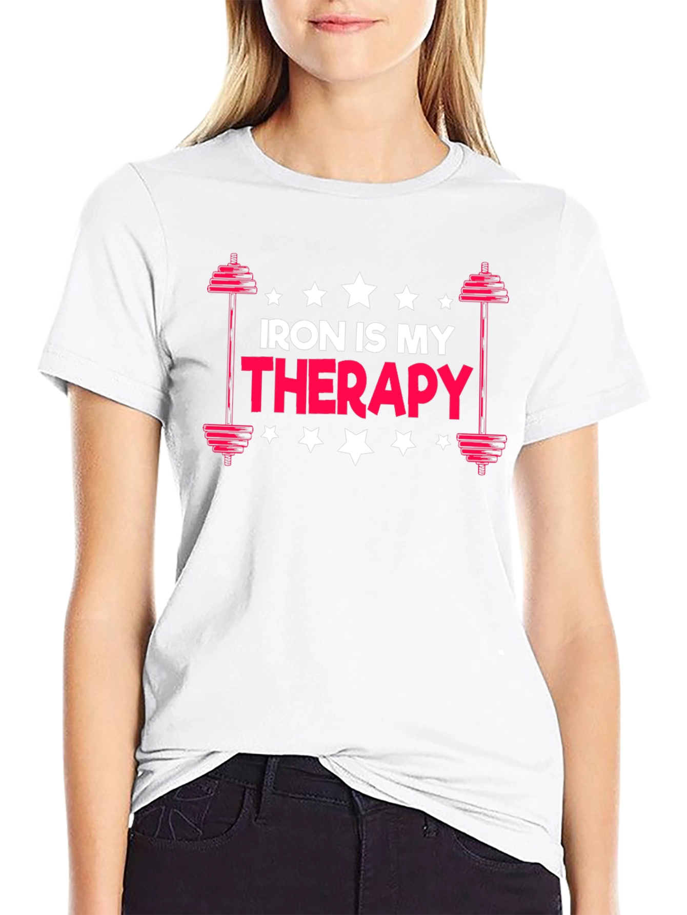 Iron Is My Therapy - Black Graphic T-Shirt