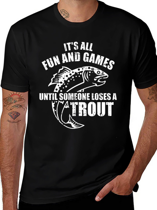 Funny Fishing T-Shirt: Loses A Trout
