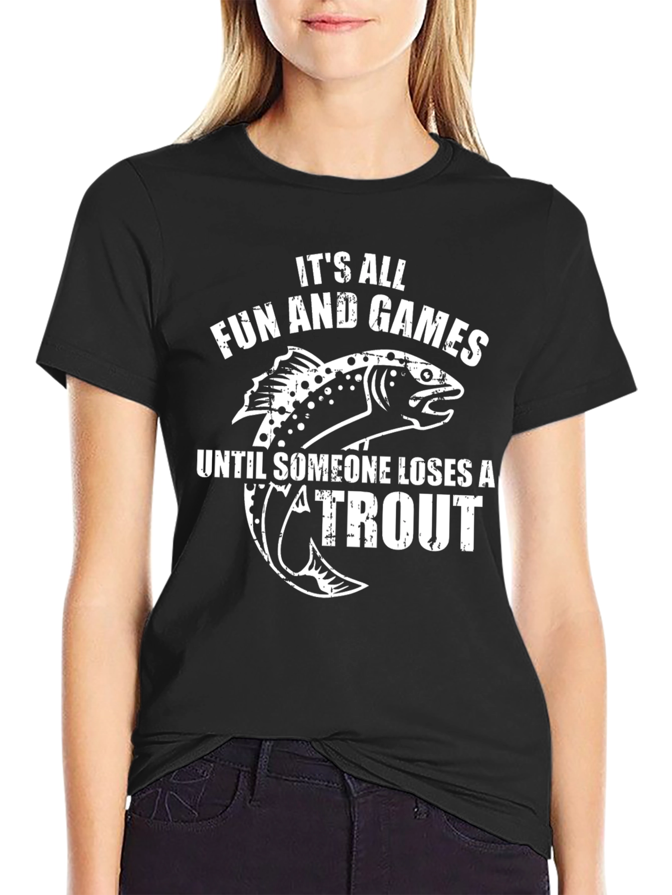 Funny Fishing T-Shirt: Loses A Trout