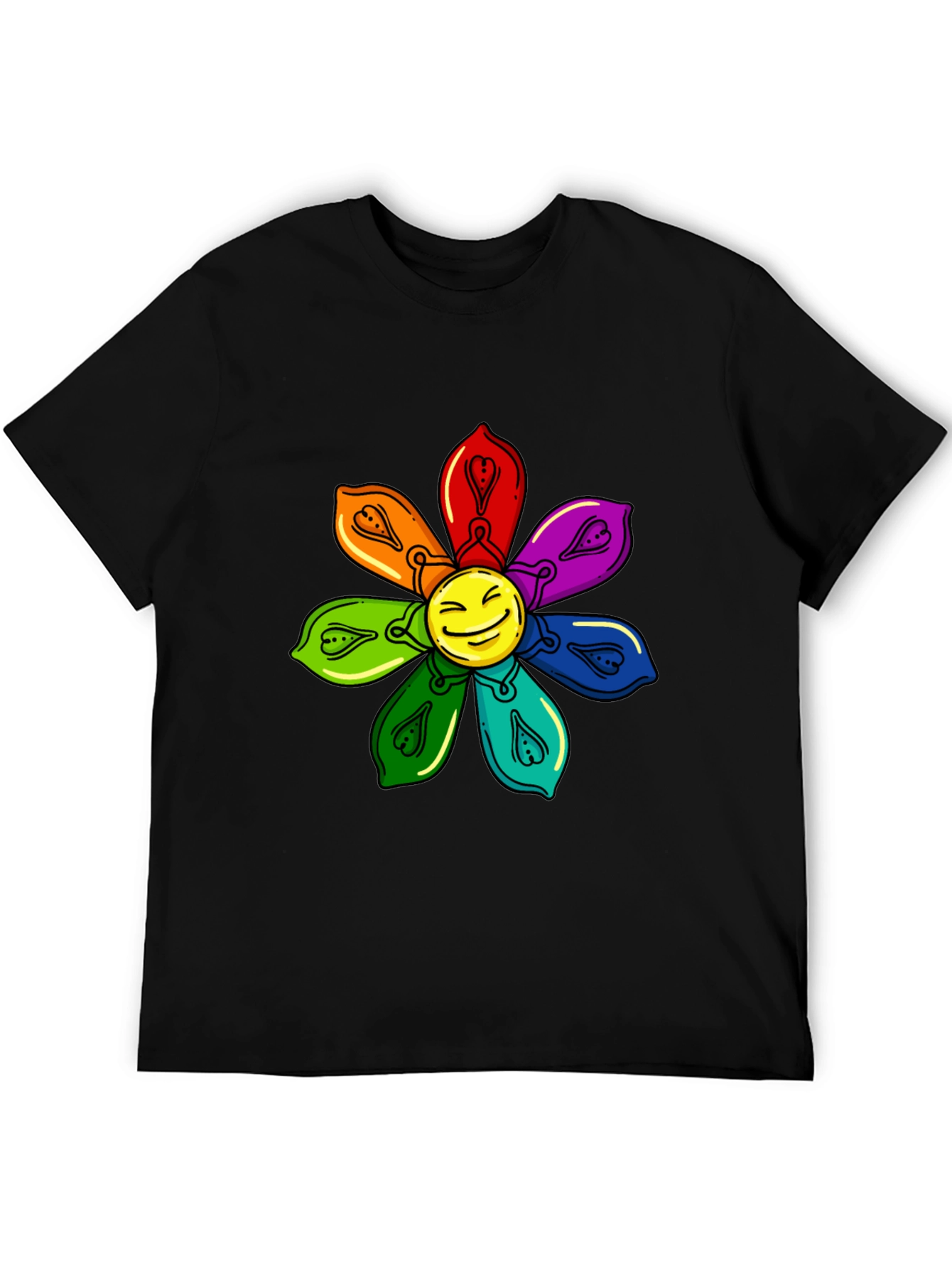 Smiley Face Flower Graphic Tee