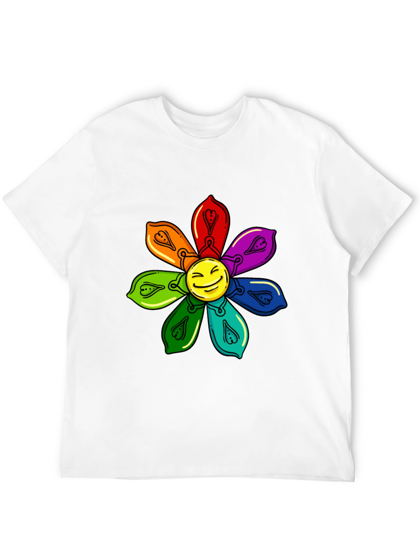 Smiley Face Flower Graphic Tee