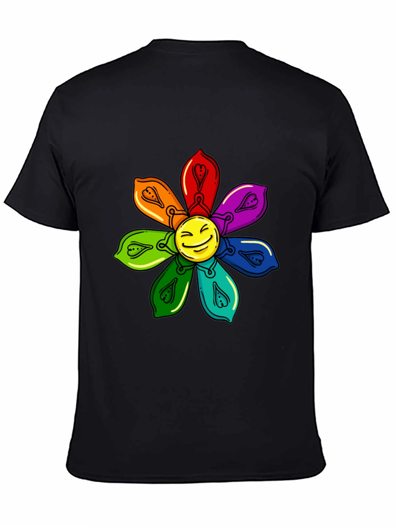 Smiley Face Flower Graphic Tee