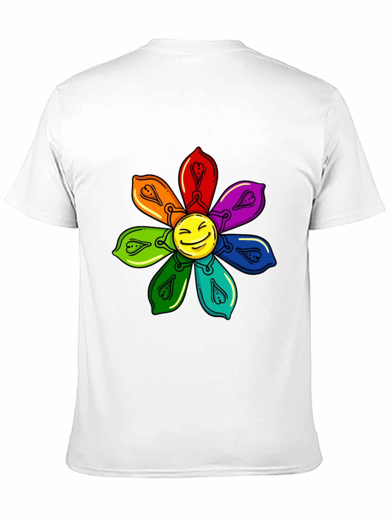Smiley Face Flower Graphic Tee