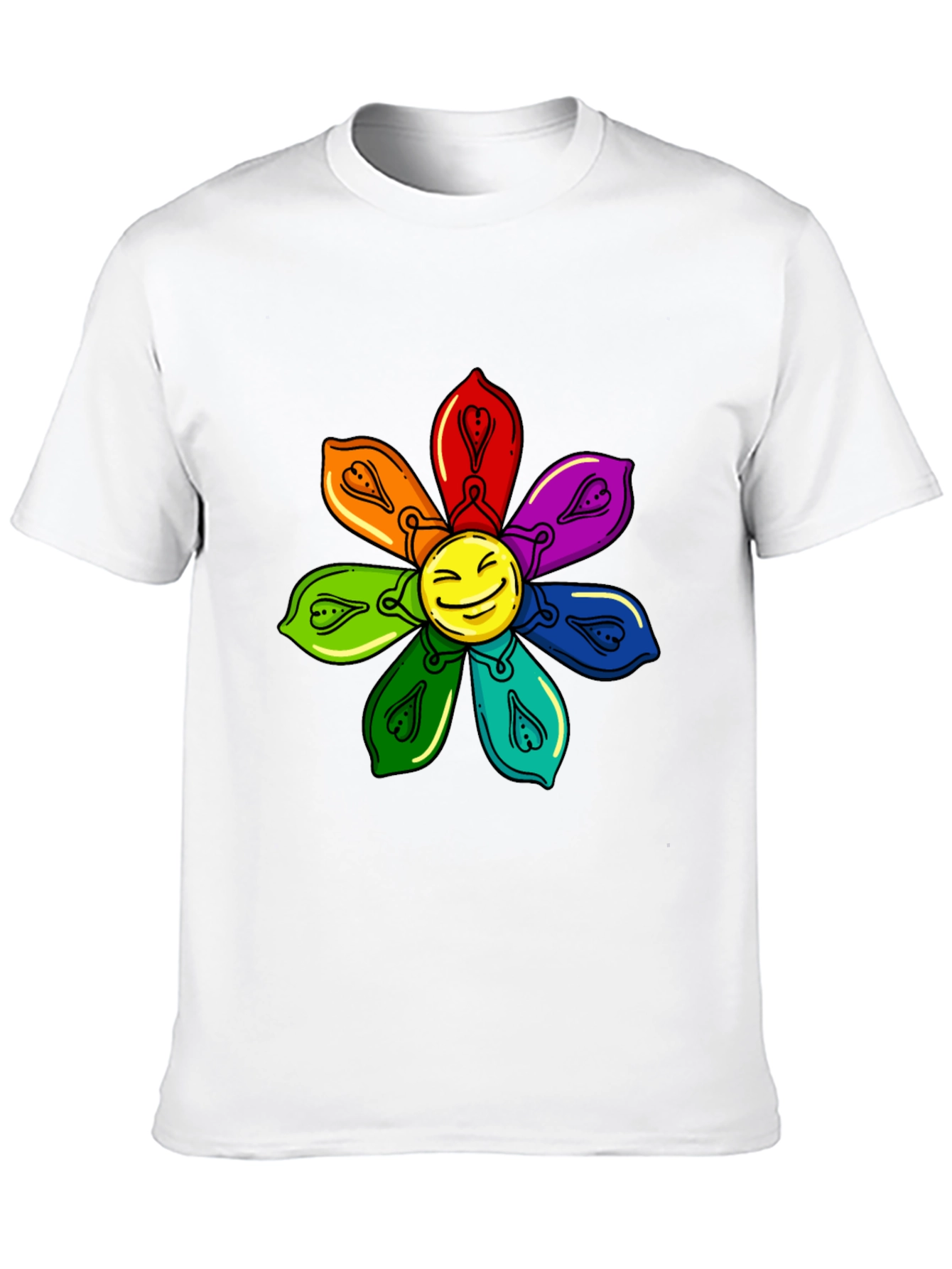 Smiley Face Flower Graphic Tee
