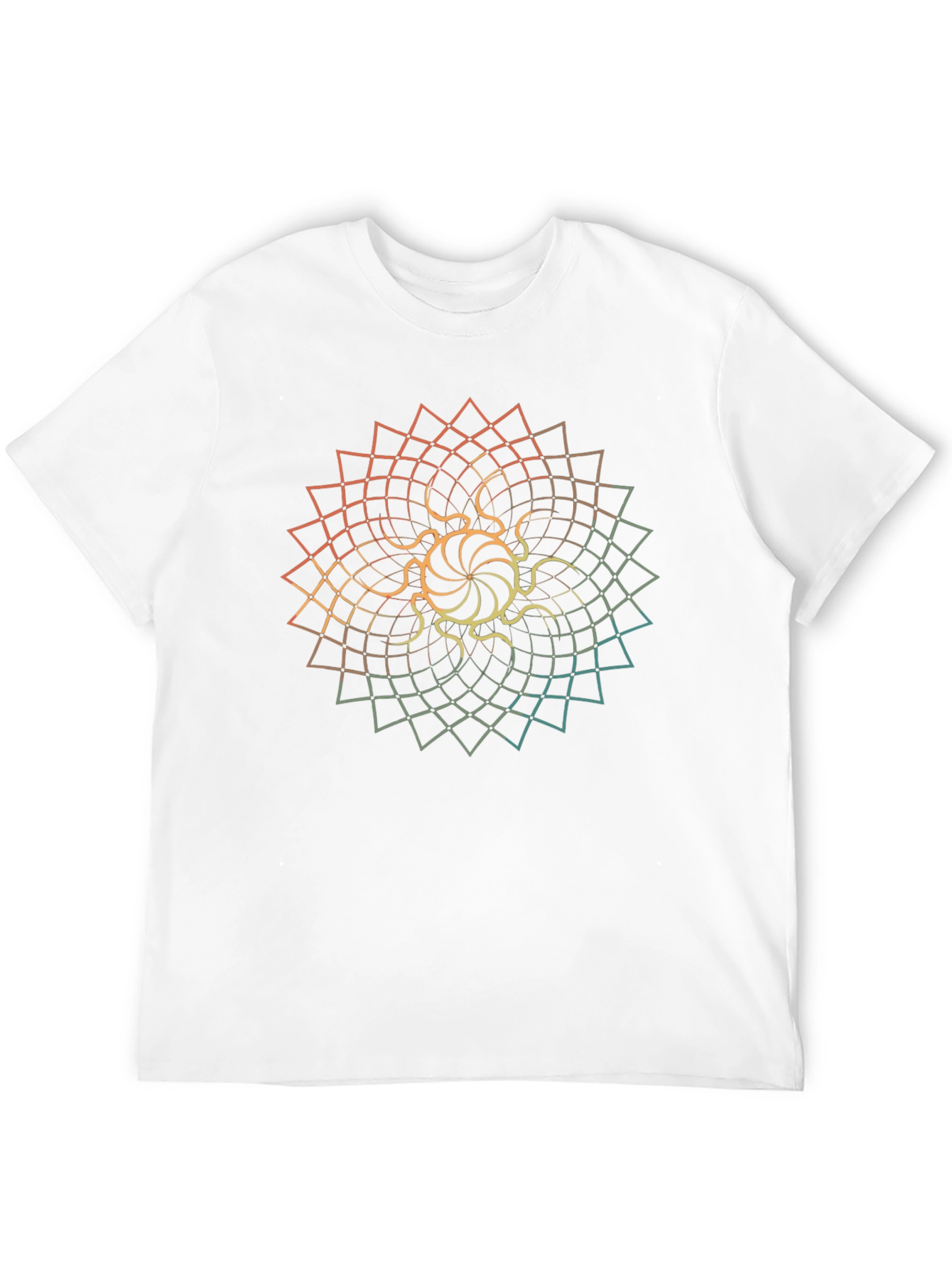 Geometric Mandala Graphic Tee - Stylish Casual Wear