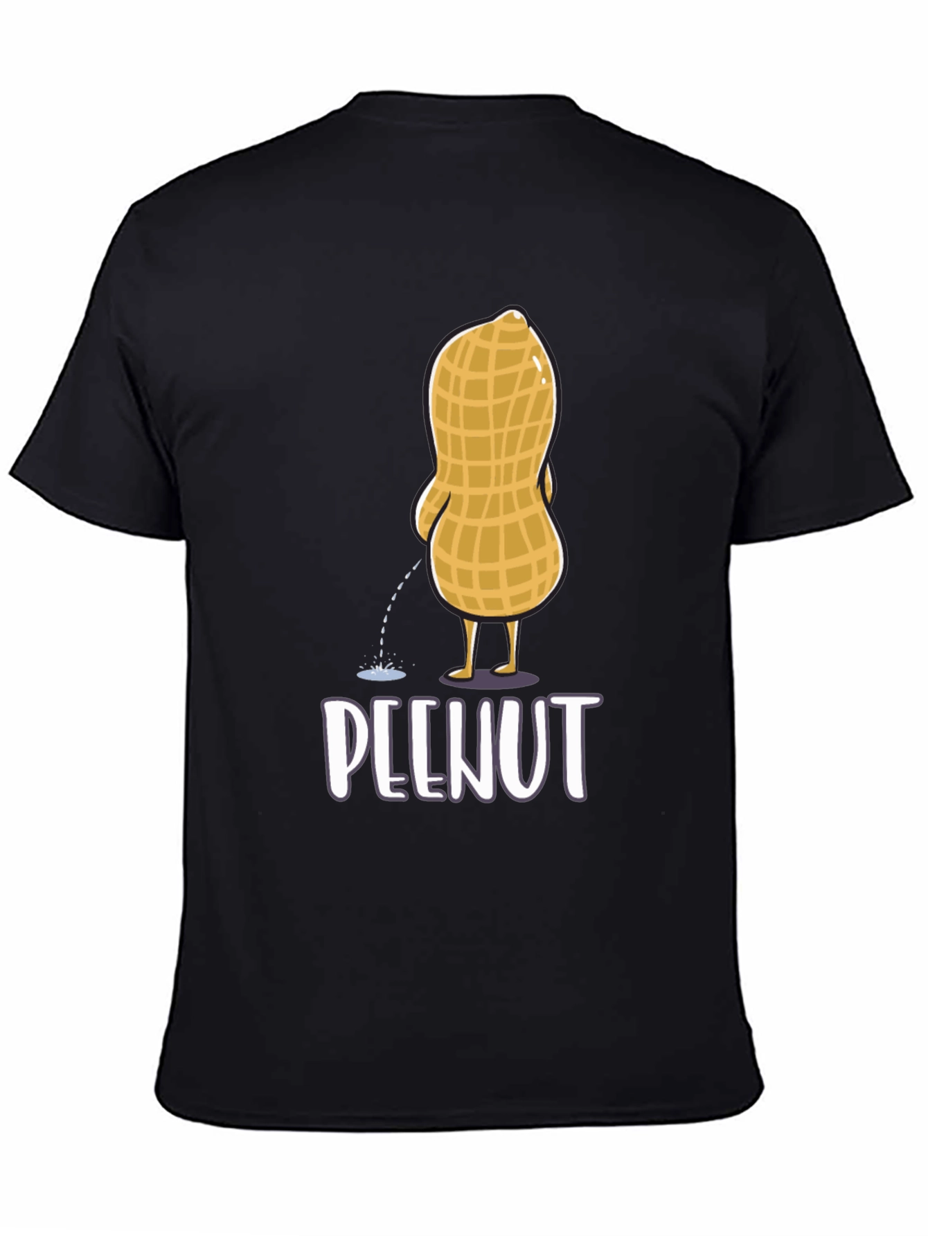 Funny Peenut Graphic T-Shirt - Black Cotton Tee